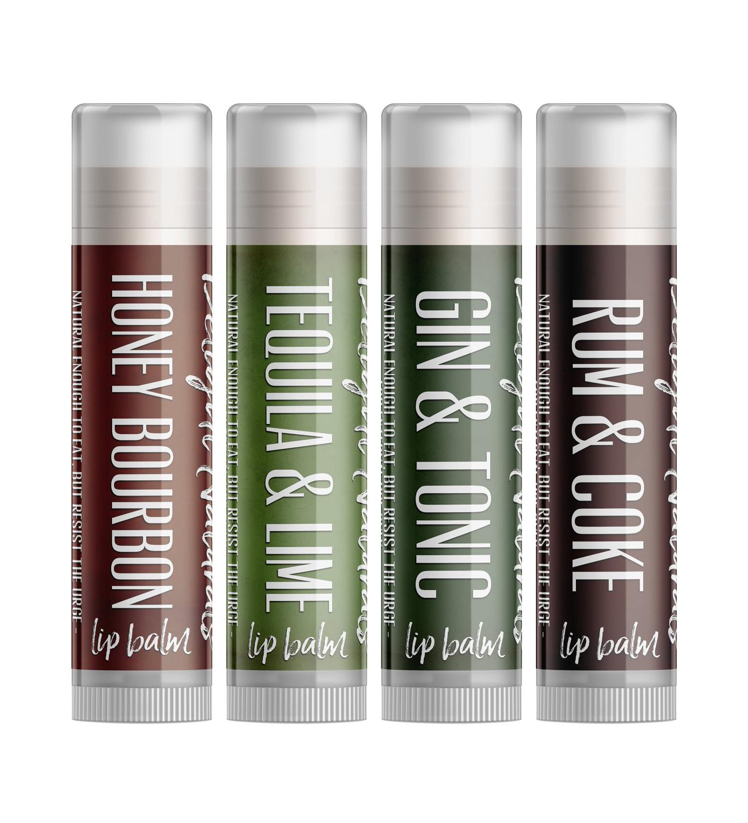 Buy Mini Bar Lip Balm Gift Set - Honey Bourbon Tequila Lime Gin Tonic Rum Coke | Perfect Gift for Lip Care Lovers - Buy Online on GoSupps.com