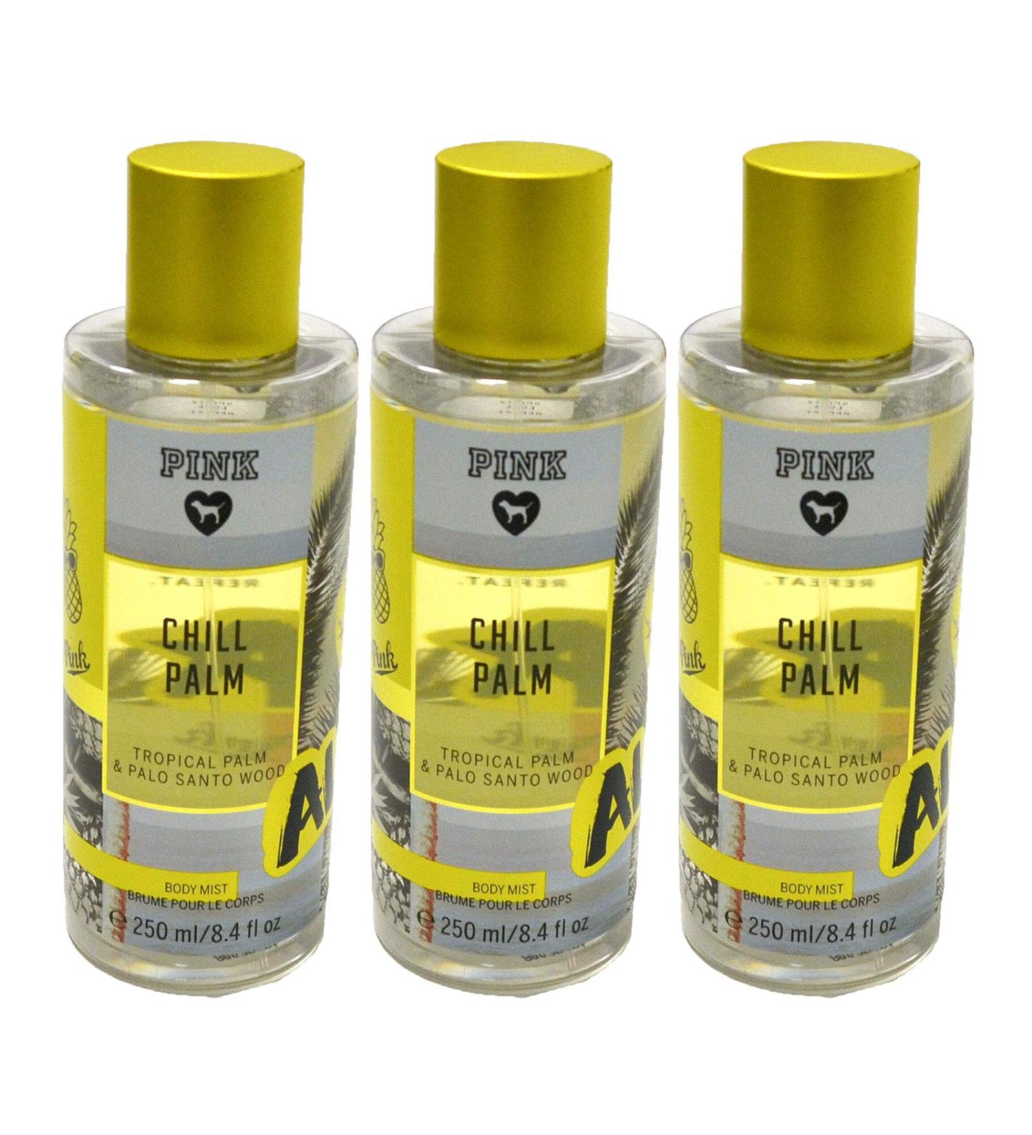 Victoria's Secret Pink Chill Palm Body Mist Lot of 3