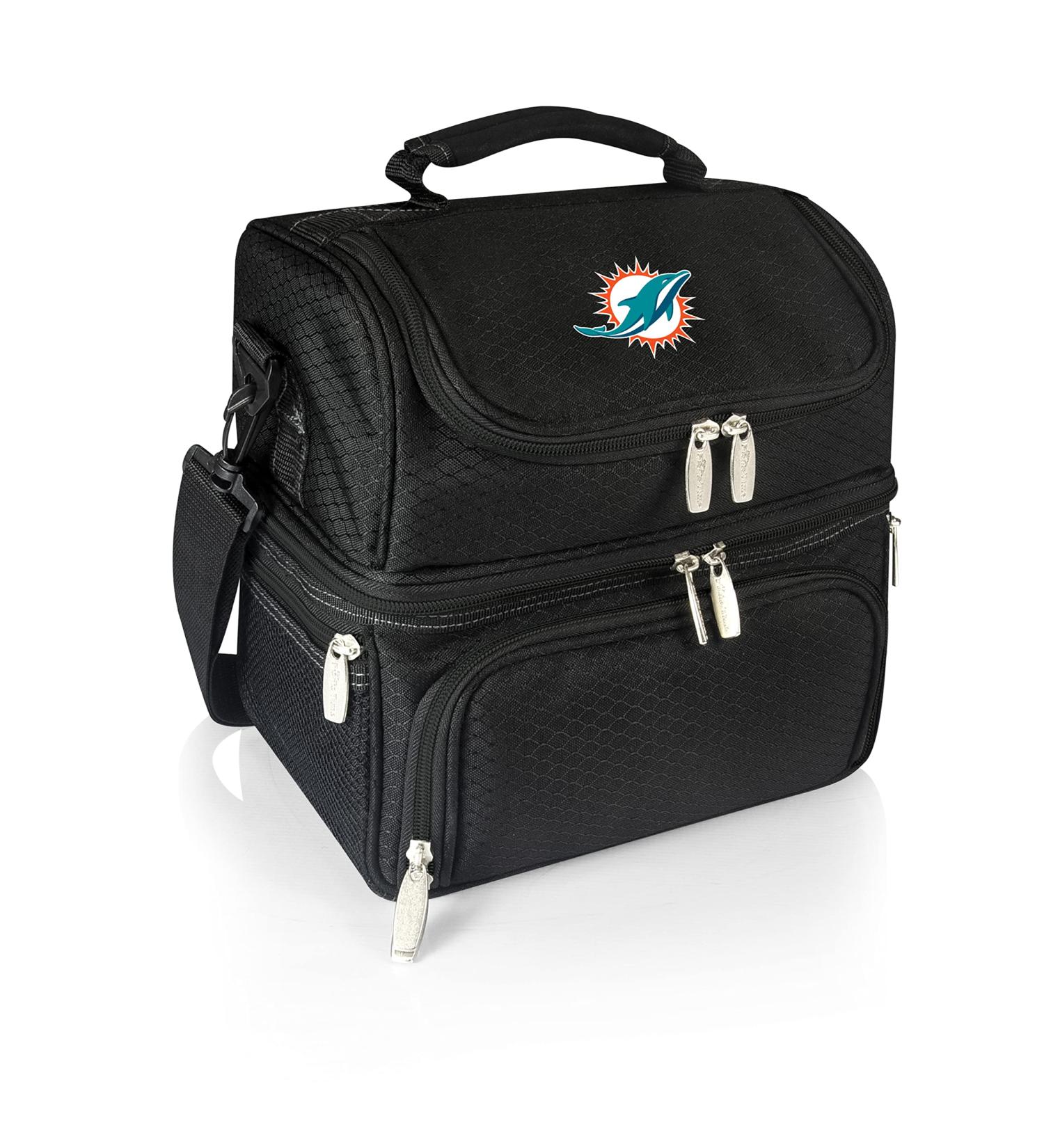 PICNIC TIME Black Miami Dolphins Pranzo Lunch Tote - Buy Online on GoSupps.com