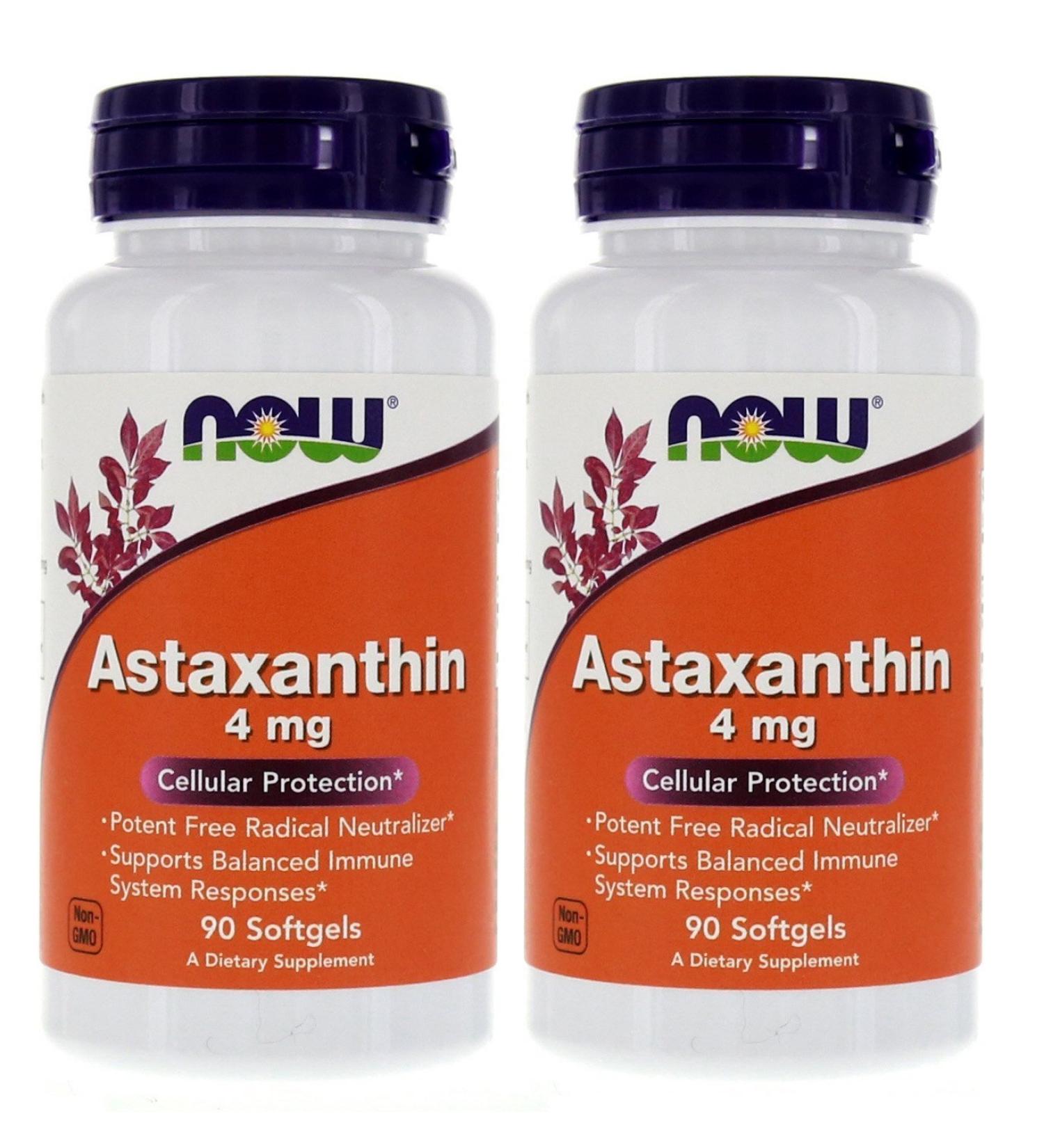 Astaxanthin 4mg 90 Softgels - Cellular Protection - Pack of 2 - Buy Online on GoSupps.com