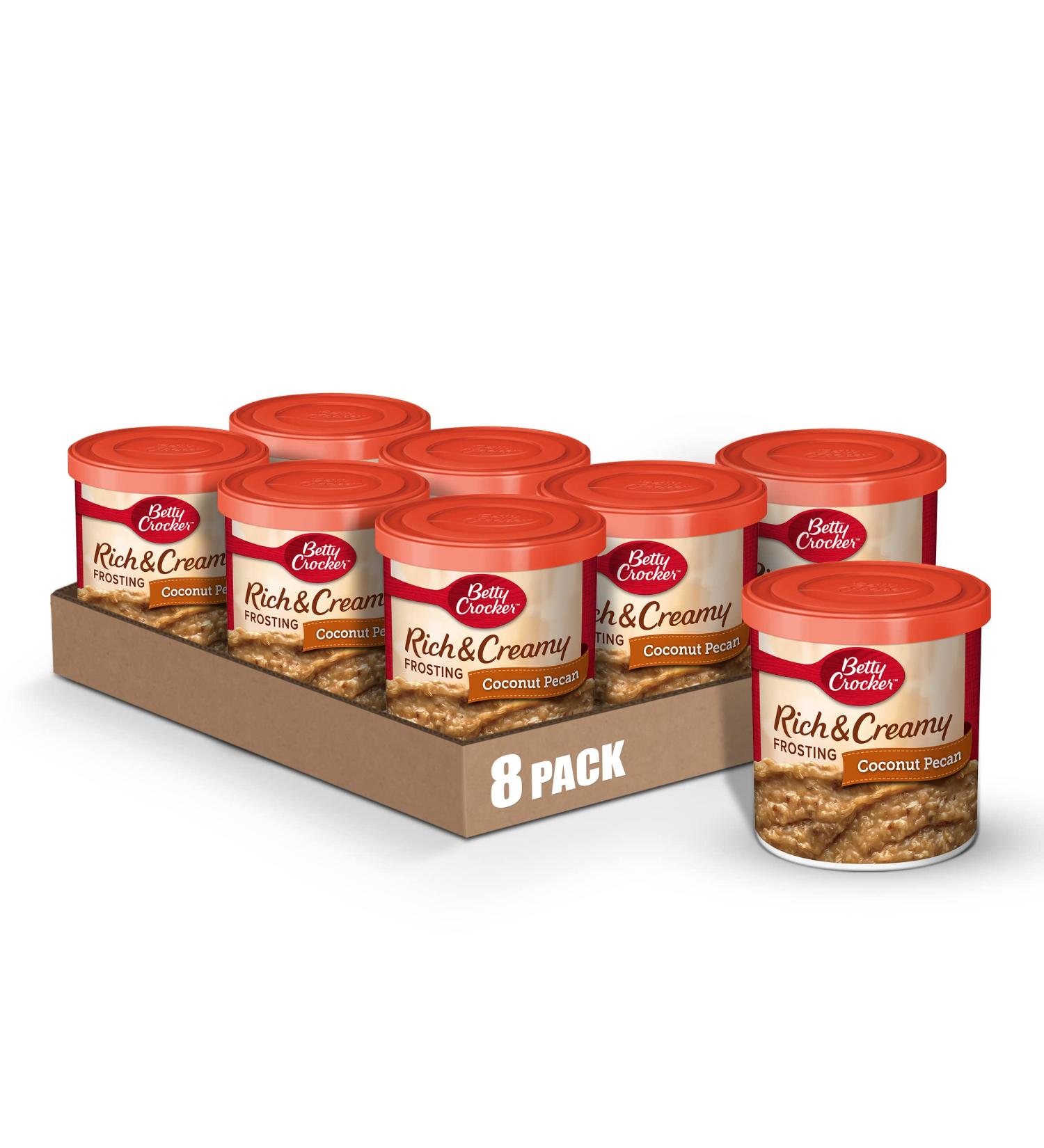 Betty Crocker Gluten Free Coconut Pecan Frosting 15.5 oz (Pack of 8) - Rich & Creamy | Buy Online - Buy Online on GoSupps.com