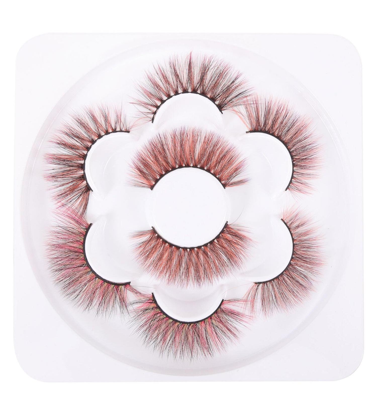 minkissy 4 Pairs Natural Fake Lashes Natural False Lashes Natural False Eyelashes Colored False Eyelashes False Lashes Wispy False Eyelashes Fluffy Fake Eyelashes 3d Curly Imitation - Buy Online on GoSupps.com