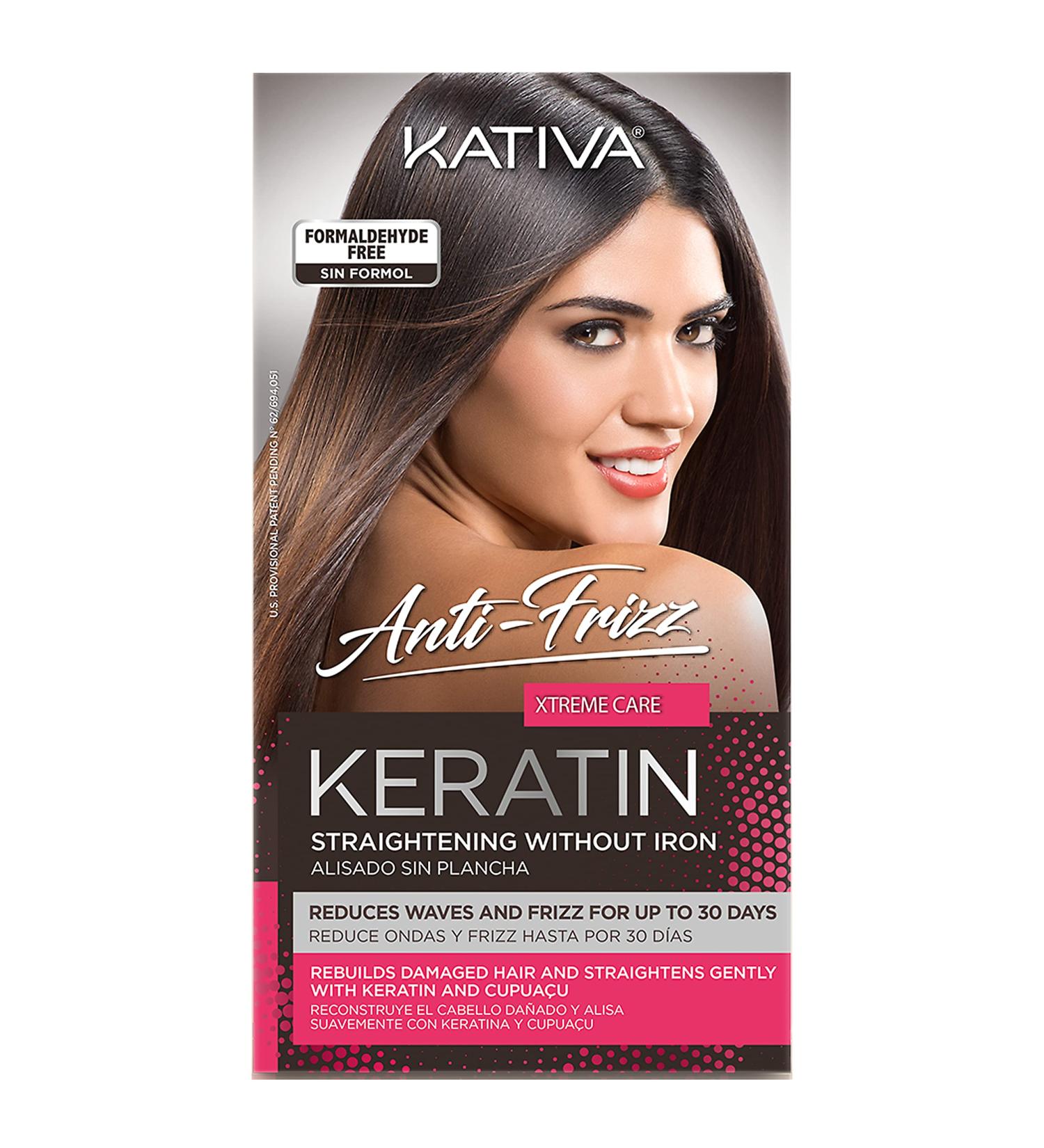 Kativa Anti-Frizz Xtreme Care Straightening Treatment with Keratin & Cupuau - Home Use, Paraben Free, Cruelty Free, Formaldehyde Free - Buy Online on GoSupps.com