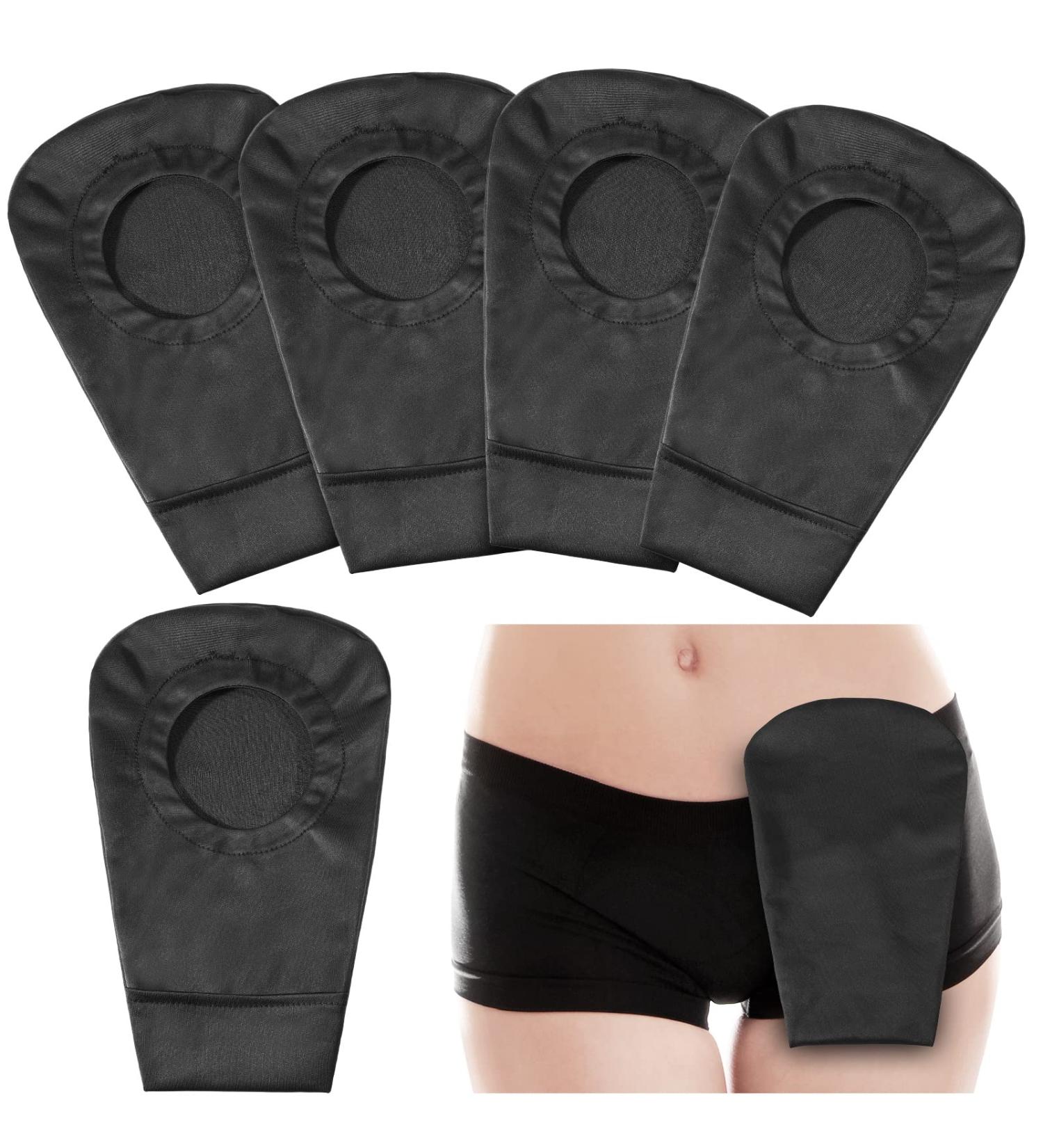 4-Piece Black Ostomy Bag Cover for Men & Women | Odor Control, Washable & Stretchy Pouch Liner | Lightweight Protector - Buy Online on GoSupps.com