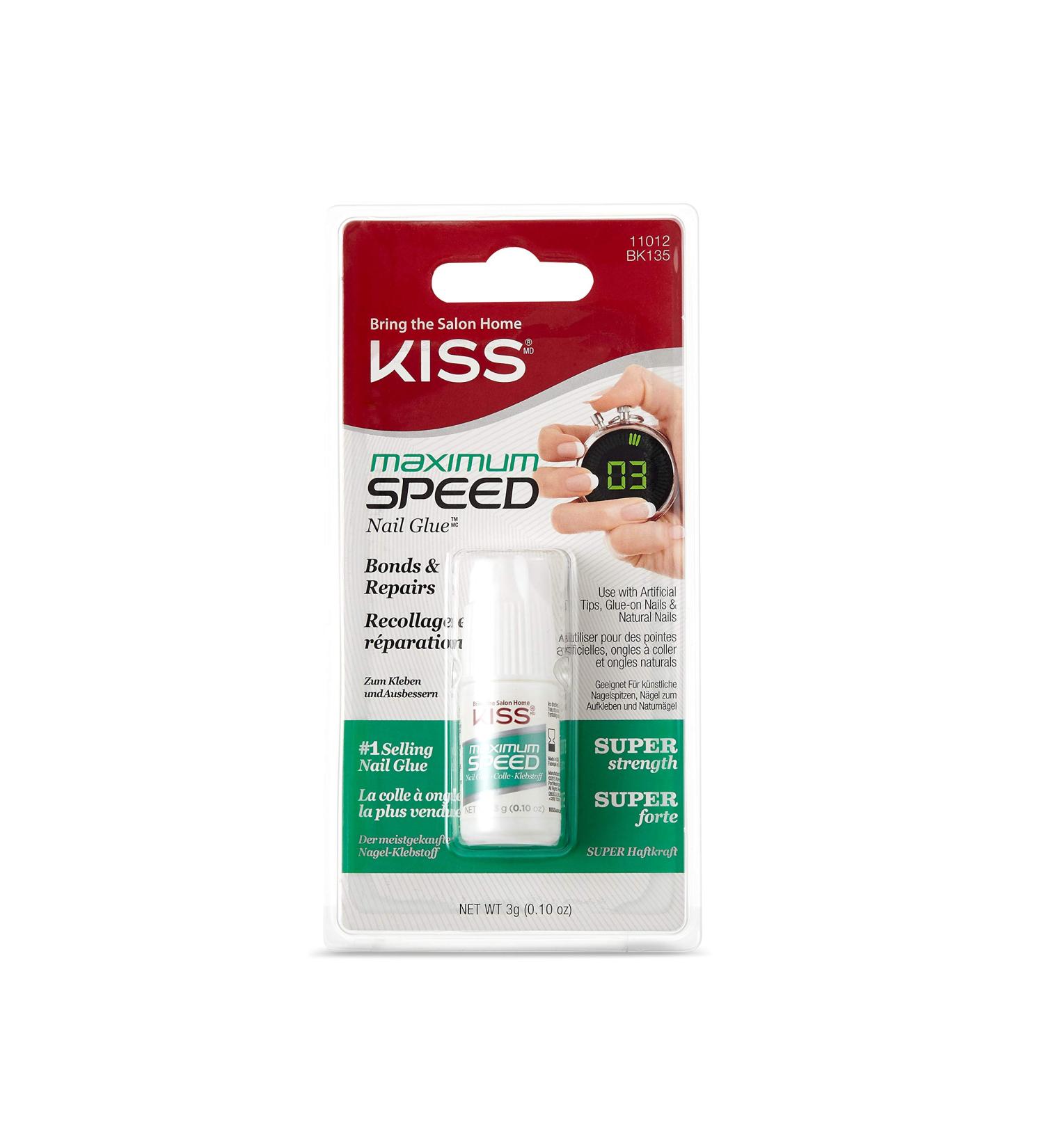 Kiss Maximum Speed Nail Glue BK135 - Fast-Drying Formula (1 Pack) - Buy Online on GoSupps.com