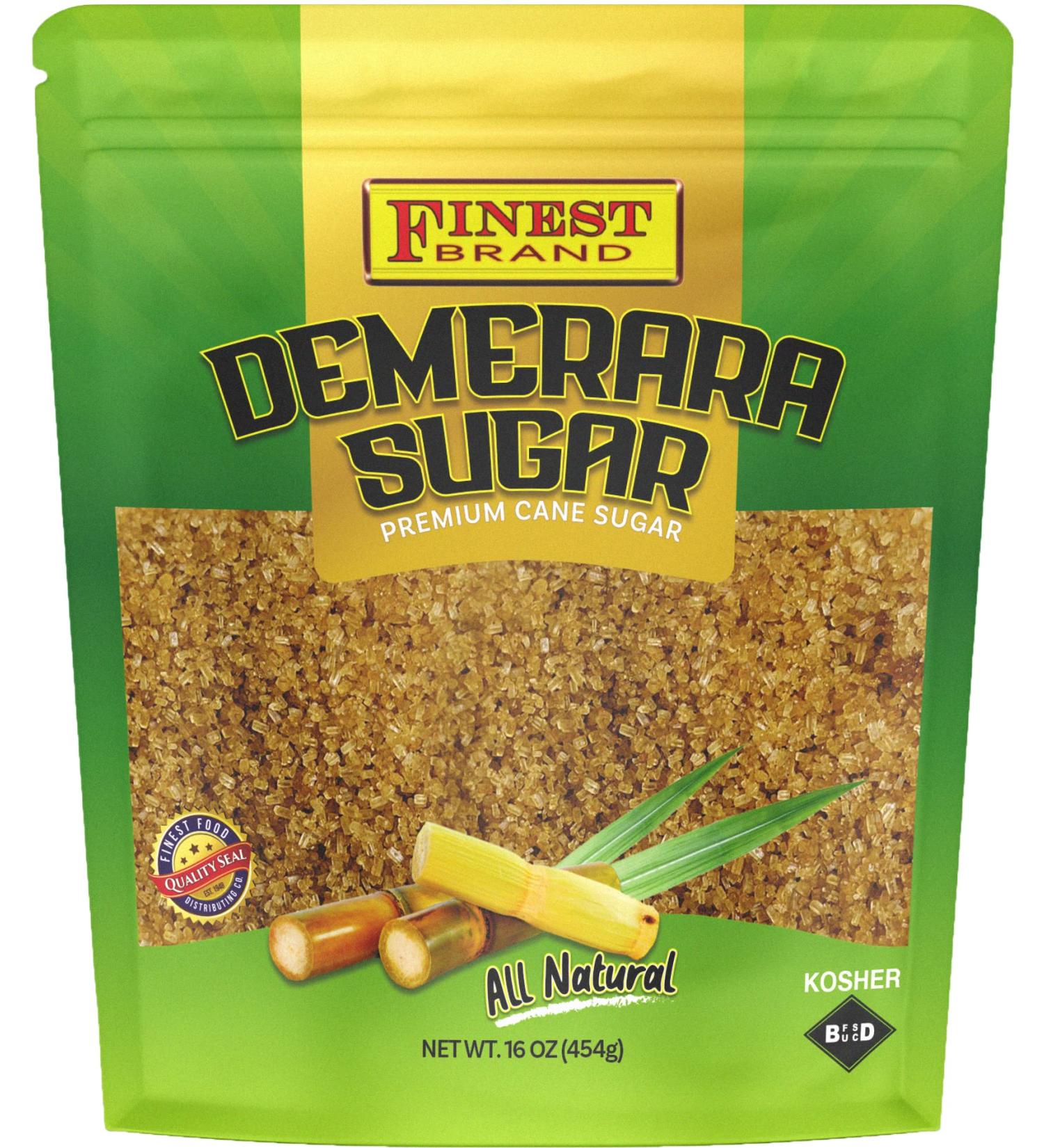 Demerara Sugar 1 lb - Product of Mauritius, by Finest Foods | 16 oz