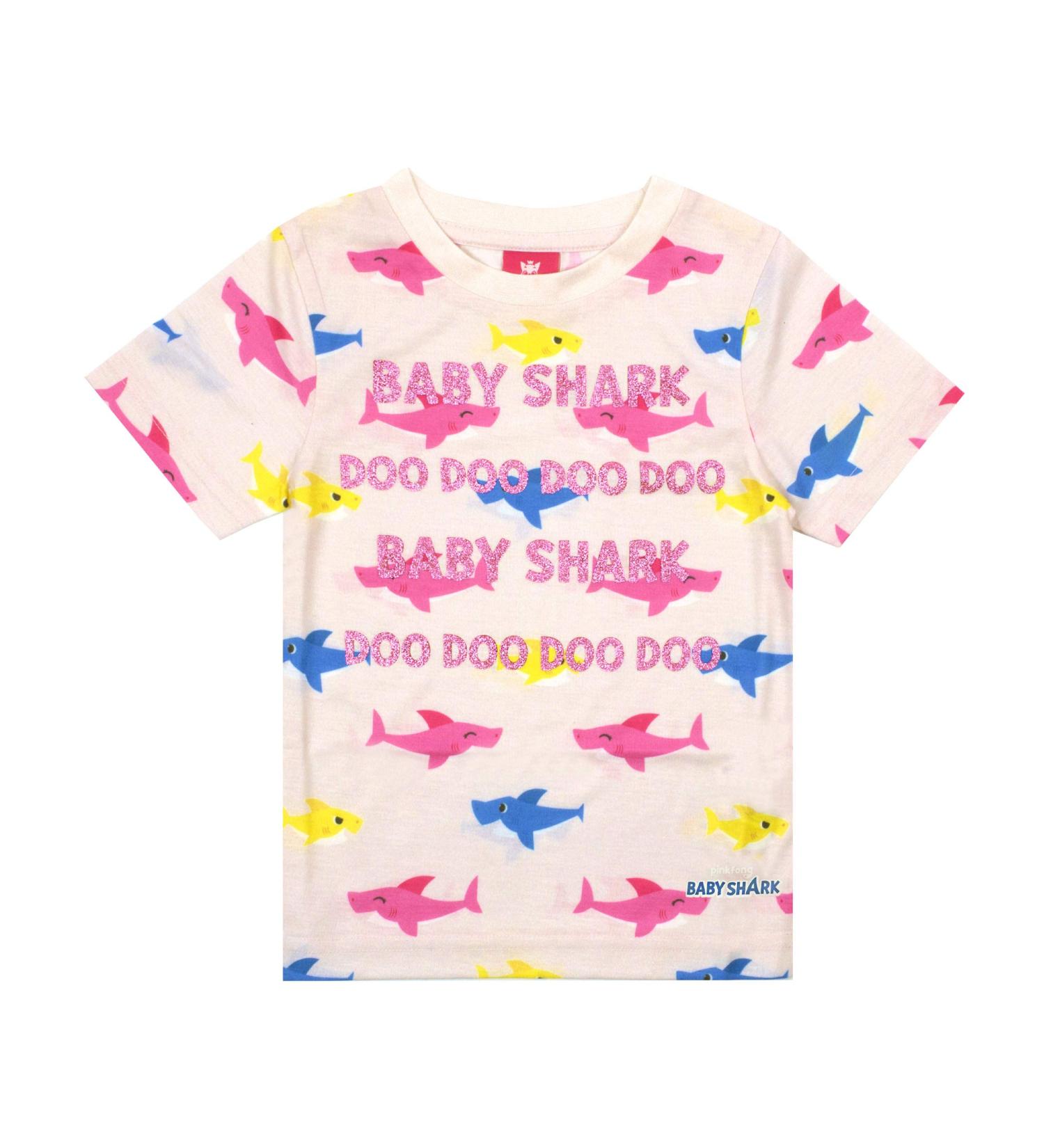 Baby Shark Glitter Pink Girl's T-Shirt | All-Over Print | 3-4 Years - Buy Online on GoSupps.com