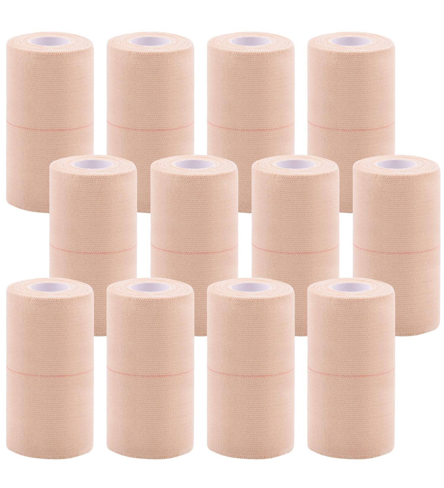 Shop BQTQ 12 Rolls Elastic Tape - 4 inch Adhesive Bandage Wrap for Wound Care Wrist & Ankle Support - International Shipping Available - Buy Online on GoSupps.com