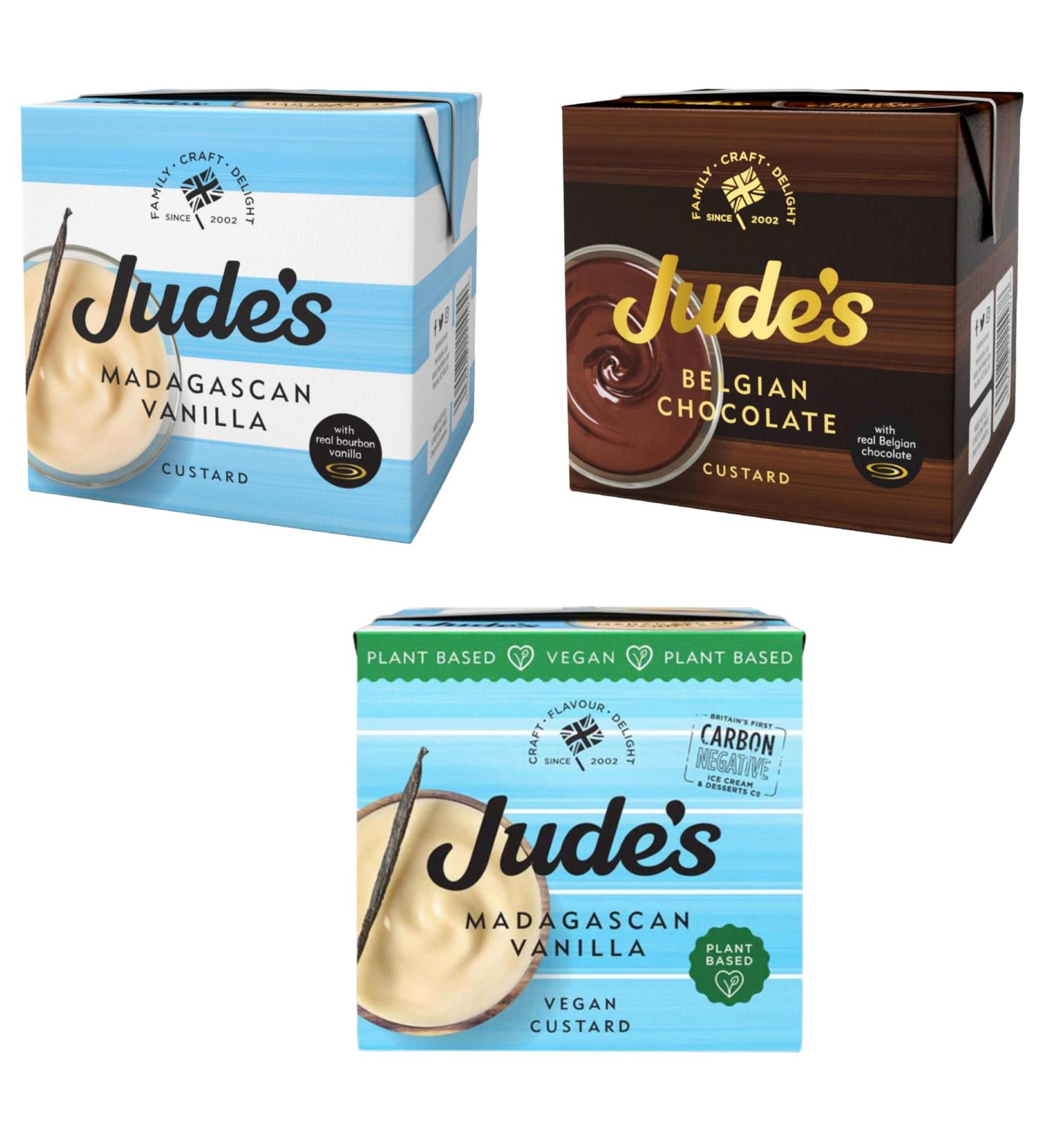 Judes Custard Pick N Mix - Choose From 2+ Flavours | Vanilla Vanilla Vegan Chocolate | Foods Gift Set for Powder Lovers Pack of 2 X 500g - Buy Online on GoSupps.com