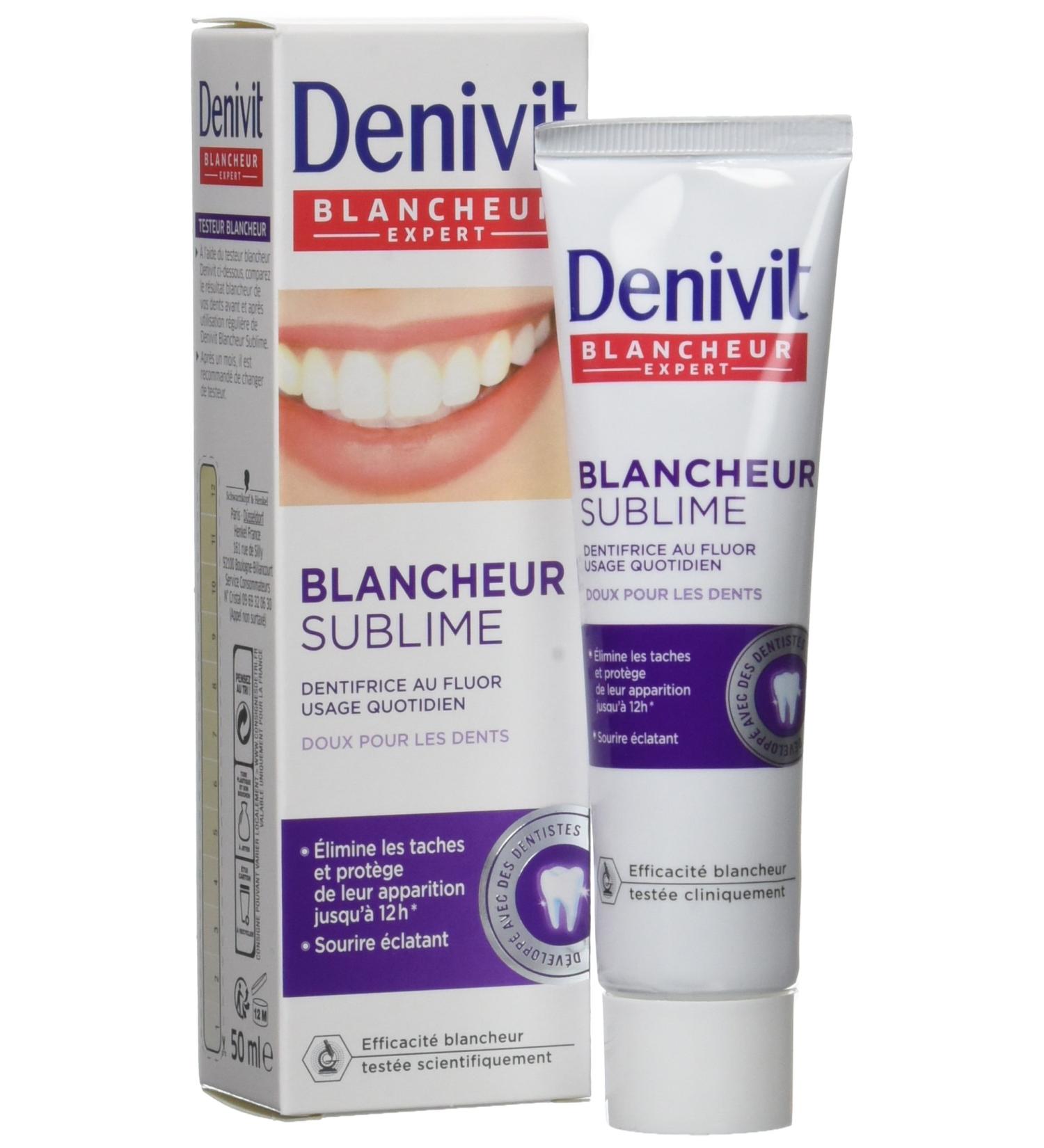 Denivit - Toothpaste - Sublime Whiteness - Tube 50 ml - Pack of 2