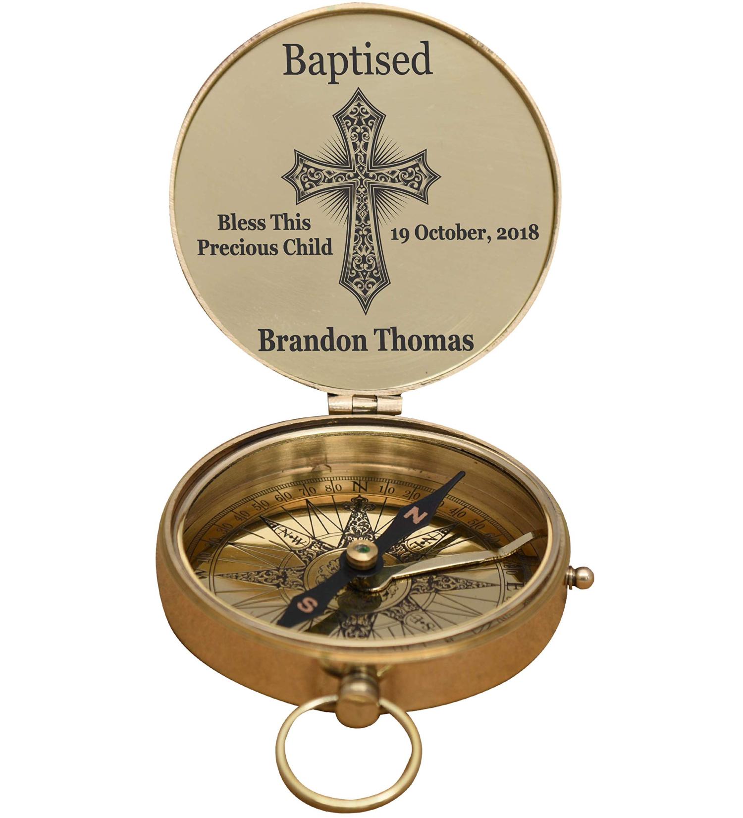 Personalized Engraved Compass - Baptism, Christmas, Missionary, Birthday, Confirmation, Graduation Gift - 3 inch DAD Compass - Buy Online on GoSupps.com