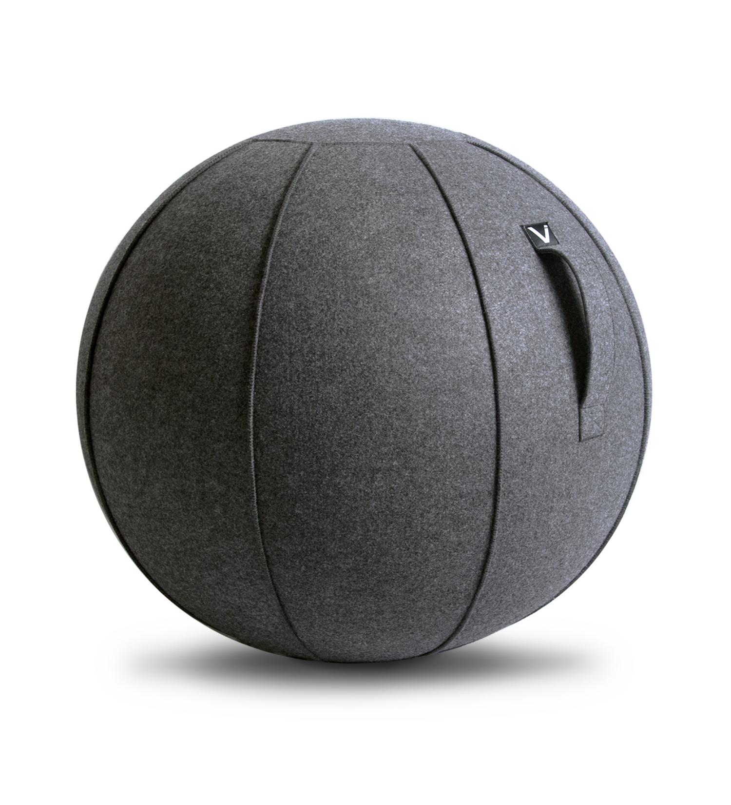 Vivora Luno Felt Exercise Ball Chair - Standard Size for Home Offices - Balance Training & Yoga Anthracite - Buy Online on GoSupps.com
