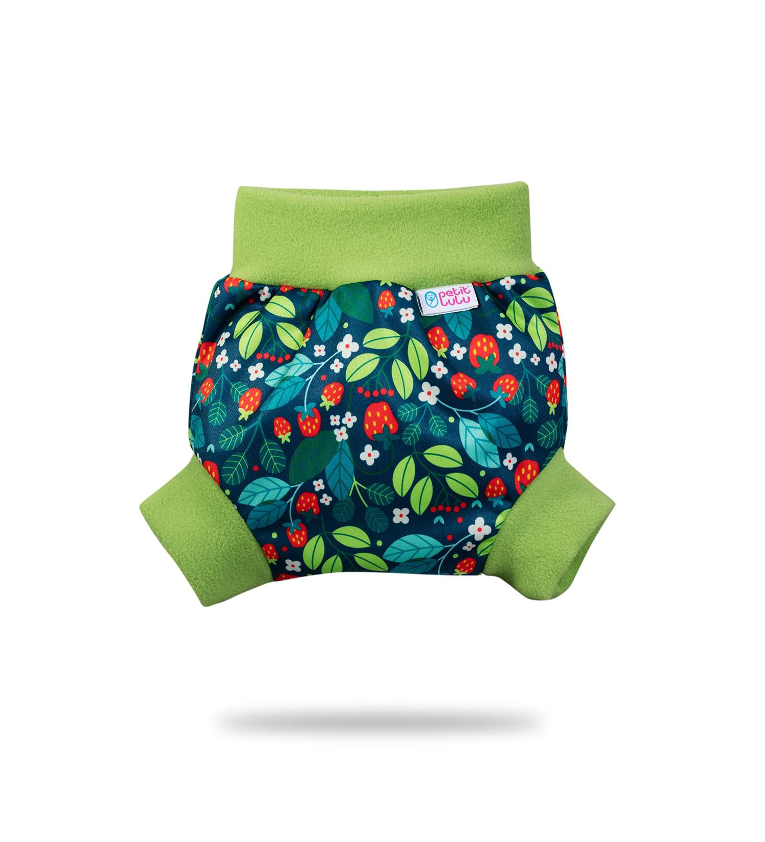 Petit Lulu Pull Up Cloth Nappy Wrap - Size S | Washable & Reusable Diaper Wrap | Wild Strawberries Design | Made in Europe - Buy Online on GoSupps.com