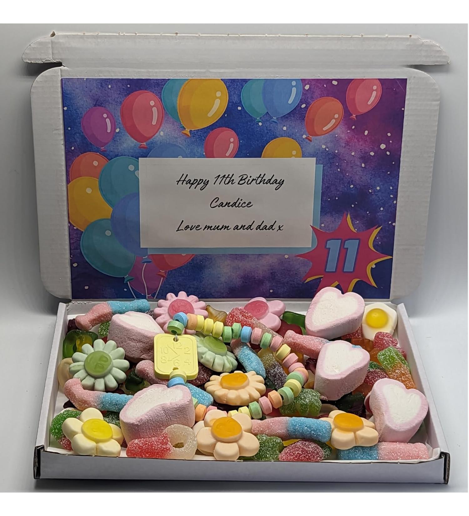 Personalised 11th birthday sweet box|11|11 sweet box |eleven| 11th birthday gift|11th birthday present|11th birthday girl| 11th birthday boy - Buy Online on GoSupps.com