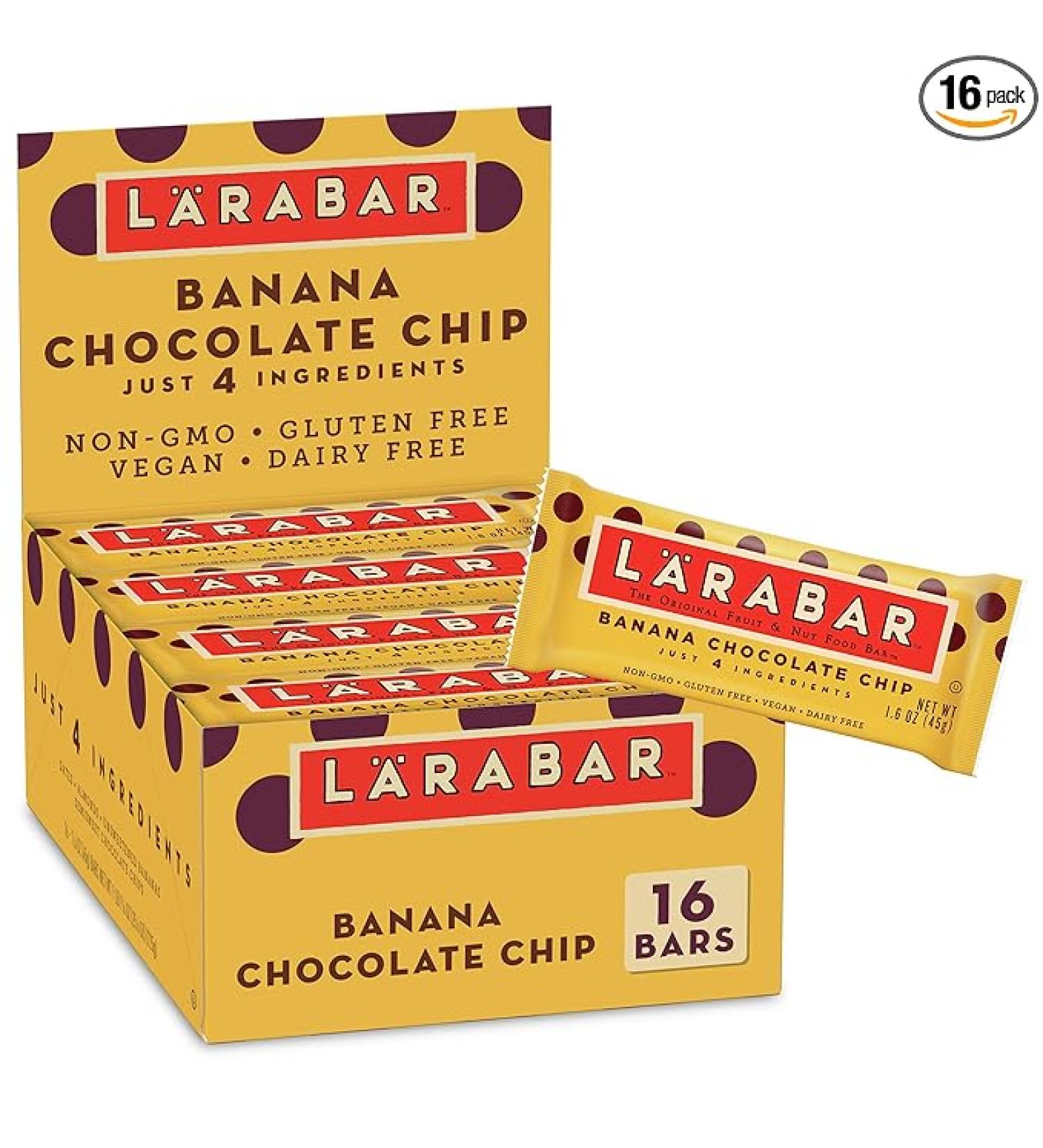 Larabar Banana Chocolate Chip Gluten Free Vegan Fruit & Nut Bars 16 ct - Buy Online on GoSupps.com