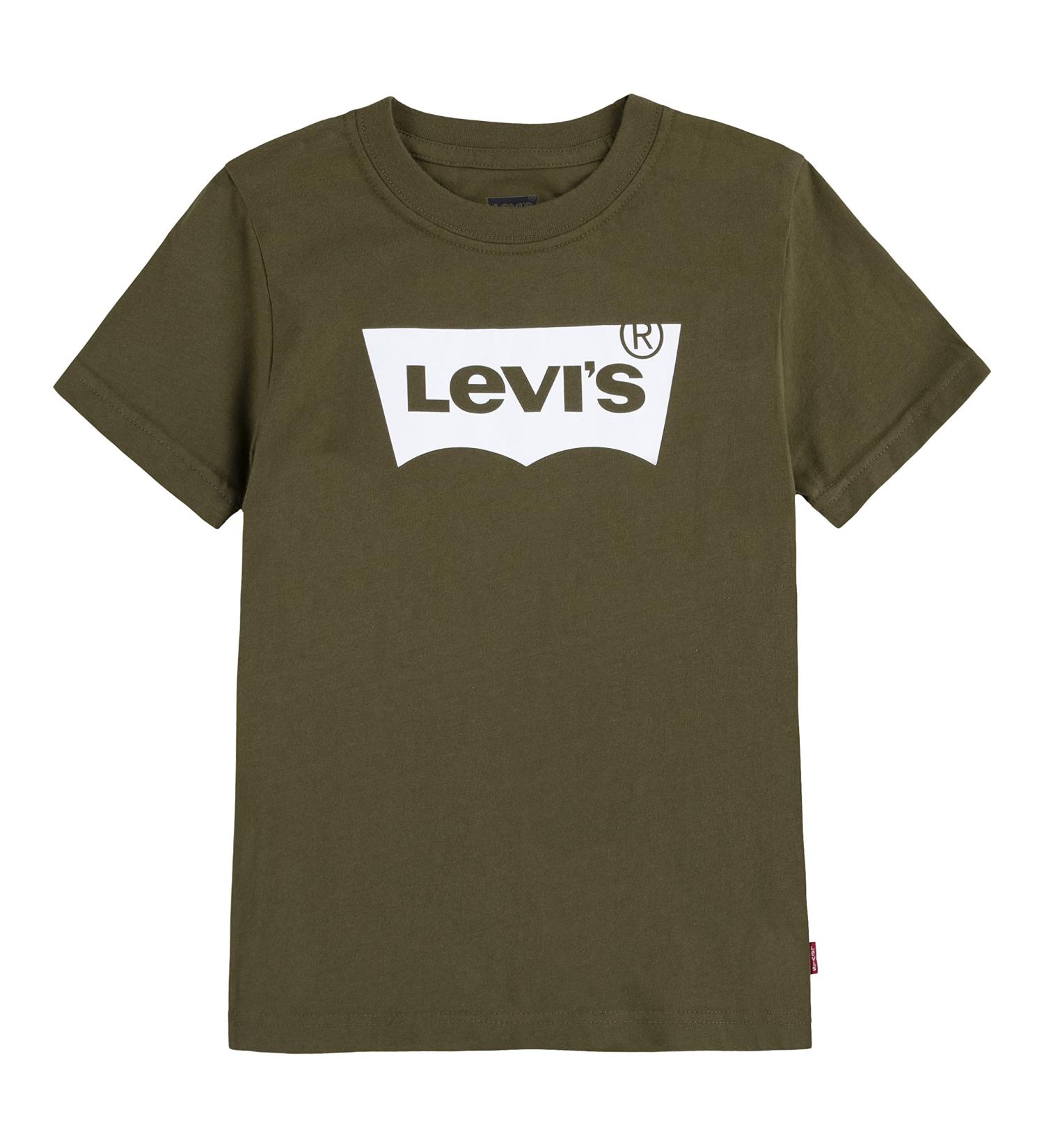 Levi's Kids LVB S/S Batwing Tee | Baby Boys 3 Months | Dark Olive - Buy Online on GoSupps.com