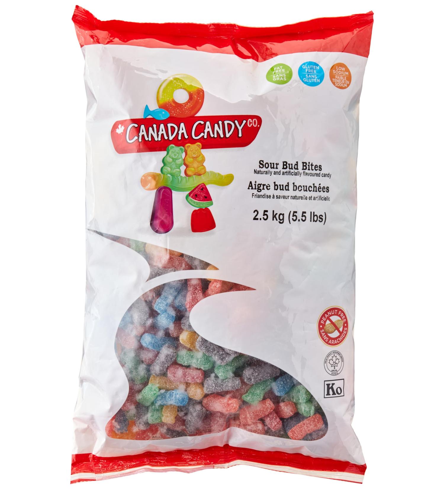 CANADA CANDY Sour Bud Bites Assorted Fruit 2.5 Kilogram - Buy Online on GoSupps.com