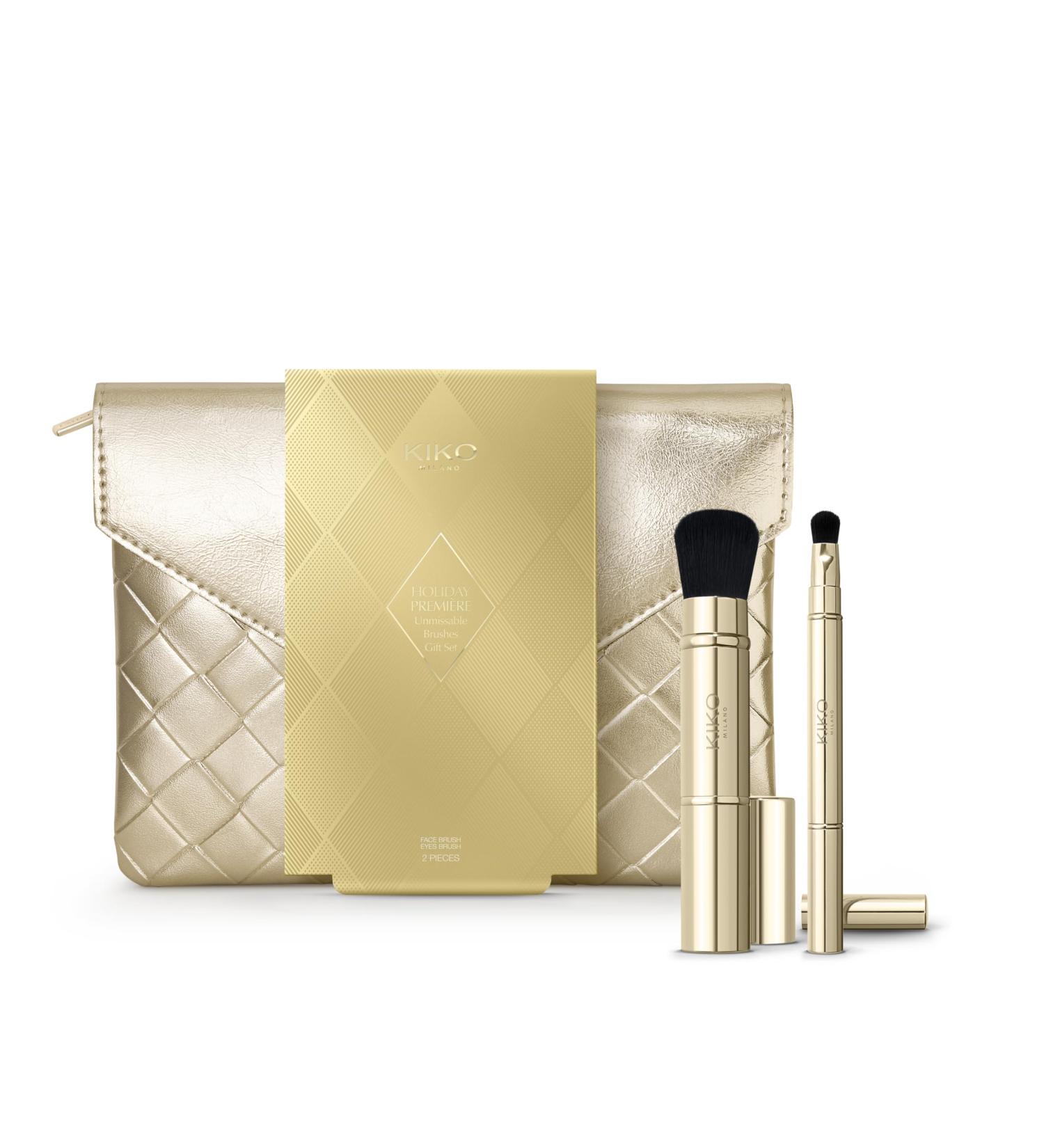 KIKO Milano Holiday Premi re Brush Gift Set | Duo Face & Eye Brushes for Perfect Makeup - Buy Online on GoSupps.com
