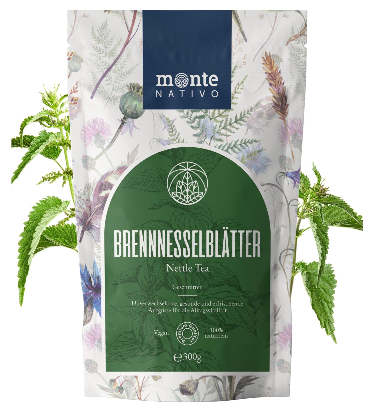 Nettle Tea 300g - 100% Natural Herbal Detox | Vegan Nettle Leaves for Drainage | Monte Nativo - Buy Online on GoSupps.com