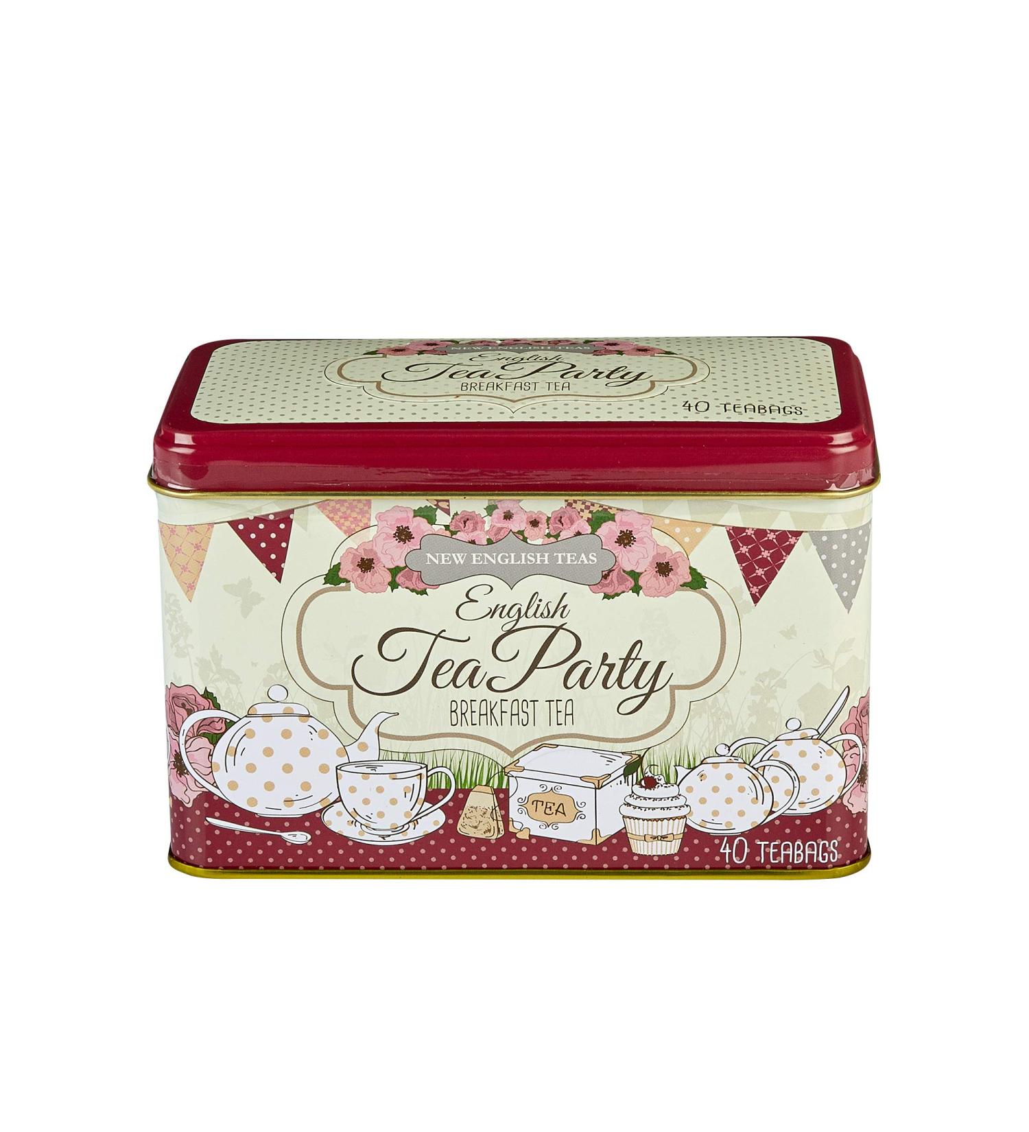 New English Teas English Tea Party Tin - 40 English Breakfast Teabags - Buy Online on GoSupps.com
