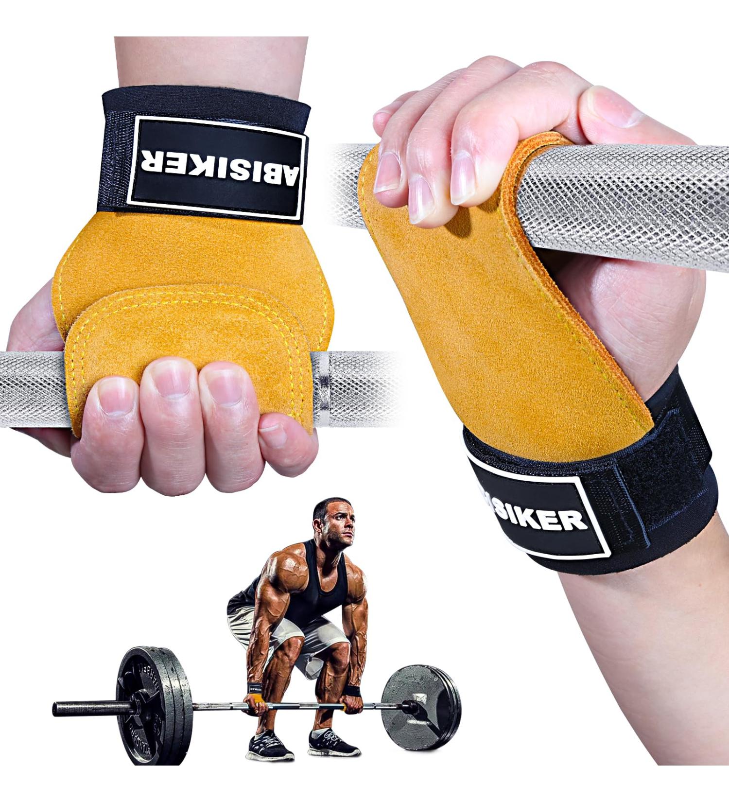 Abistic Train Aid - Adjustable Leather Wrist Support for Bodybuilding & Weightlifting | Strength Training for Men & Women - Classic Style - Buy Online on GoSupps.com