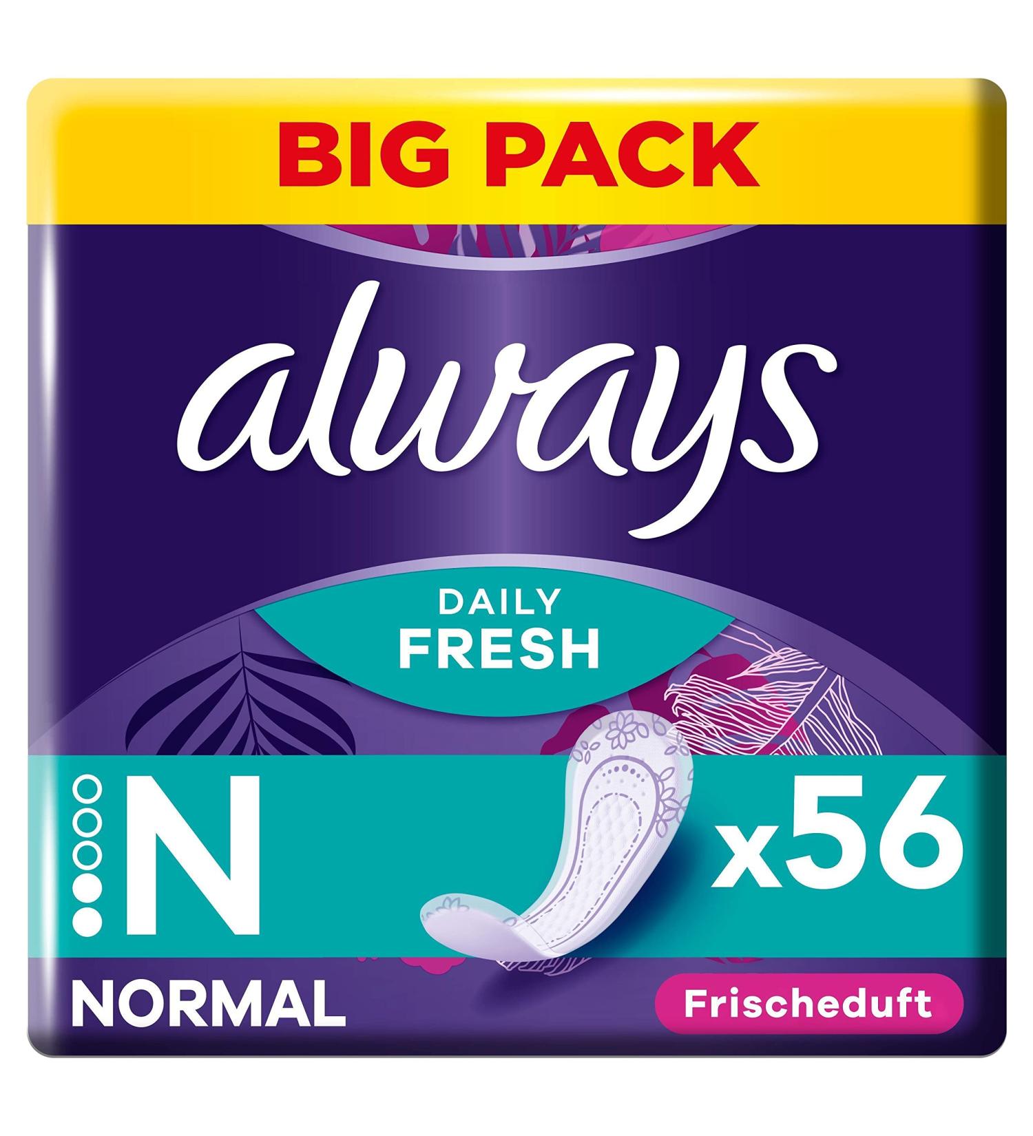Always Panty Liner Fresh & Protect Normal - Big Pack of 56 | International Shipping Available - Buy Online on GoSupps.com