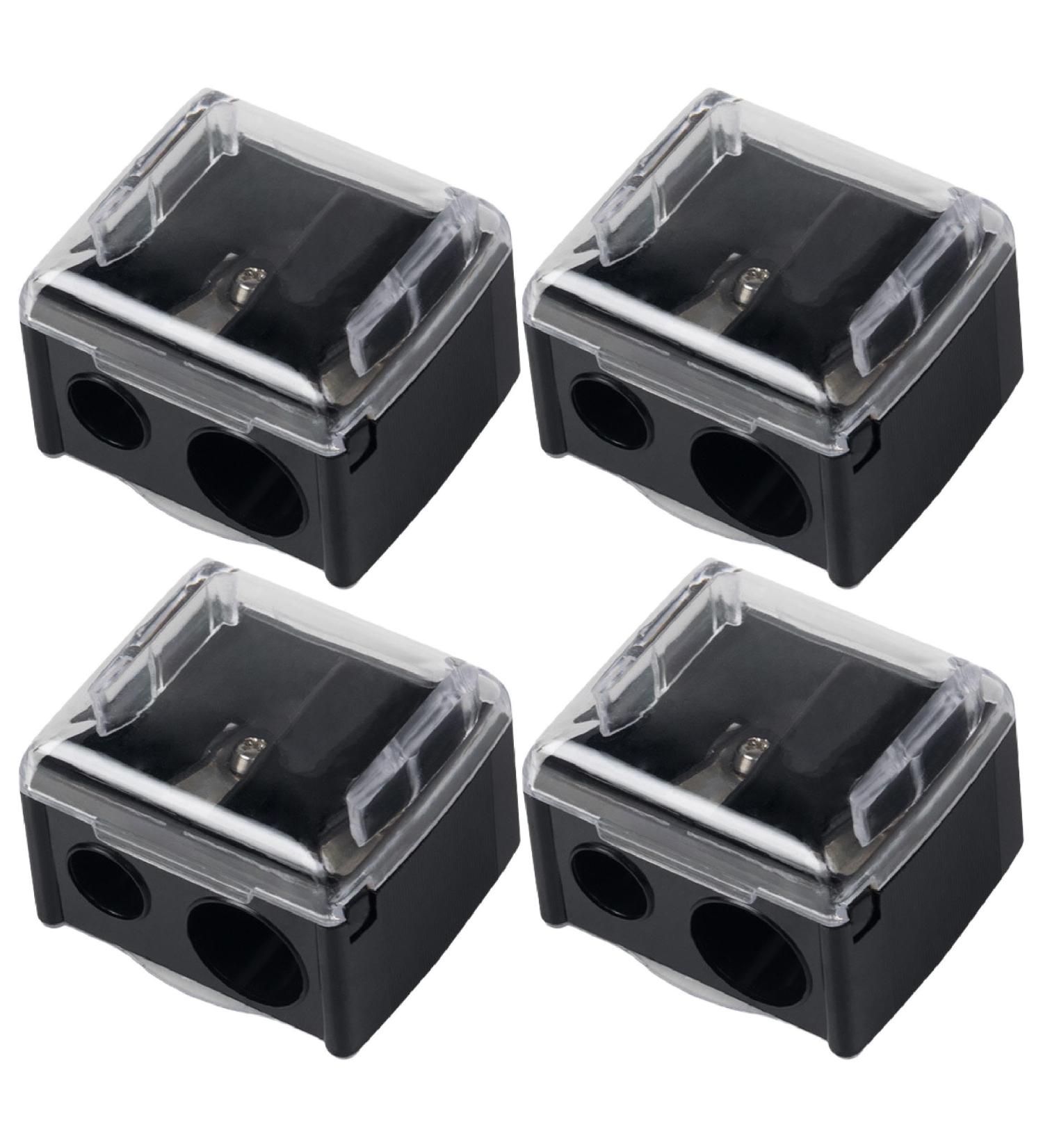 JTKREW 4 PCs Portable Dual Makeup Pencil Sharpener - Perfect for Eyebrow Lip Liner & Eyeliner - Best Cosmetic Tool for Precise Application | International Shipping - Buy Online on GoSupps.com