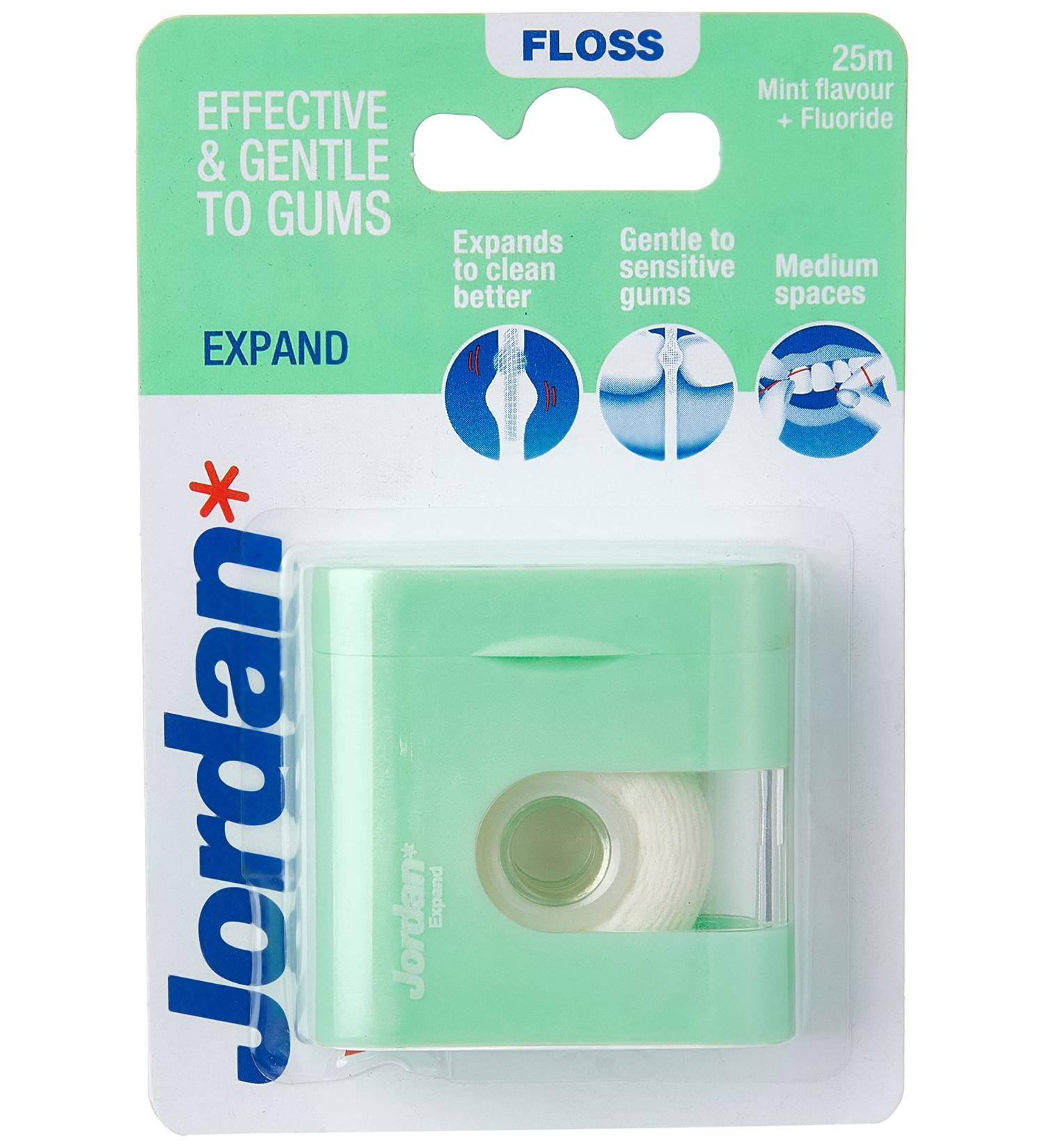 Jordan Dental Floss Expanding Fresh 25 Meter - Best International Delivery for Oral Health - Buy Online on GoSupps.com