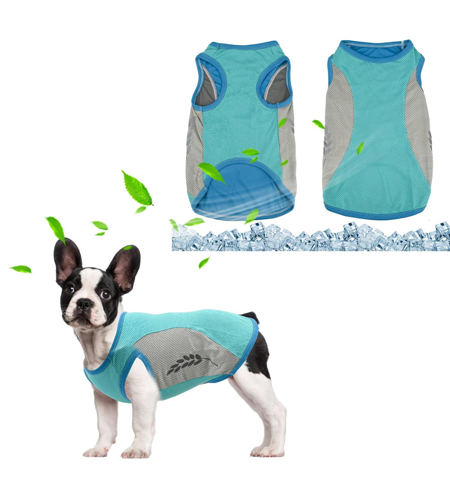 Dog Cooling Vest - Summer Breathable Mesh Jacket for Small to Medium Dogs (XL Green) | Ice Cooling T-Shirt with Reflector Strips - Buy Online on GoSupps.com