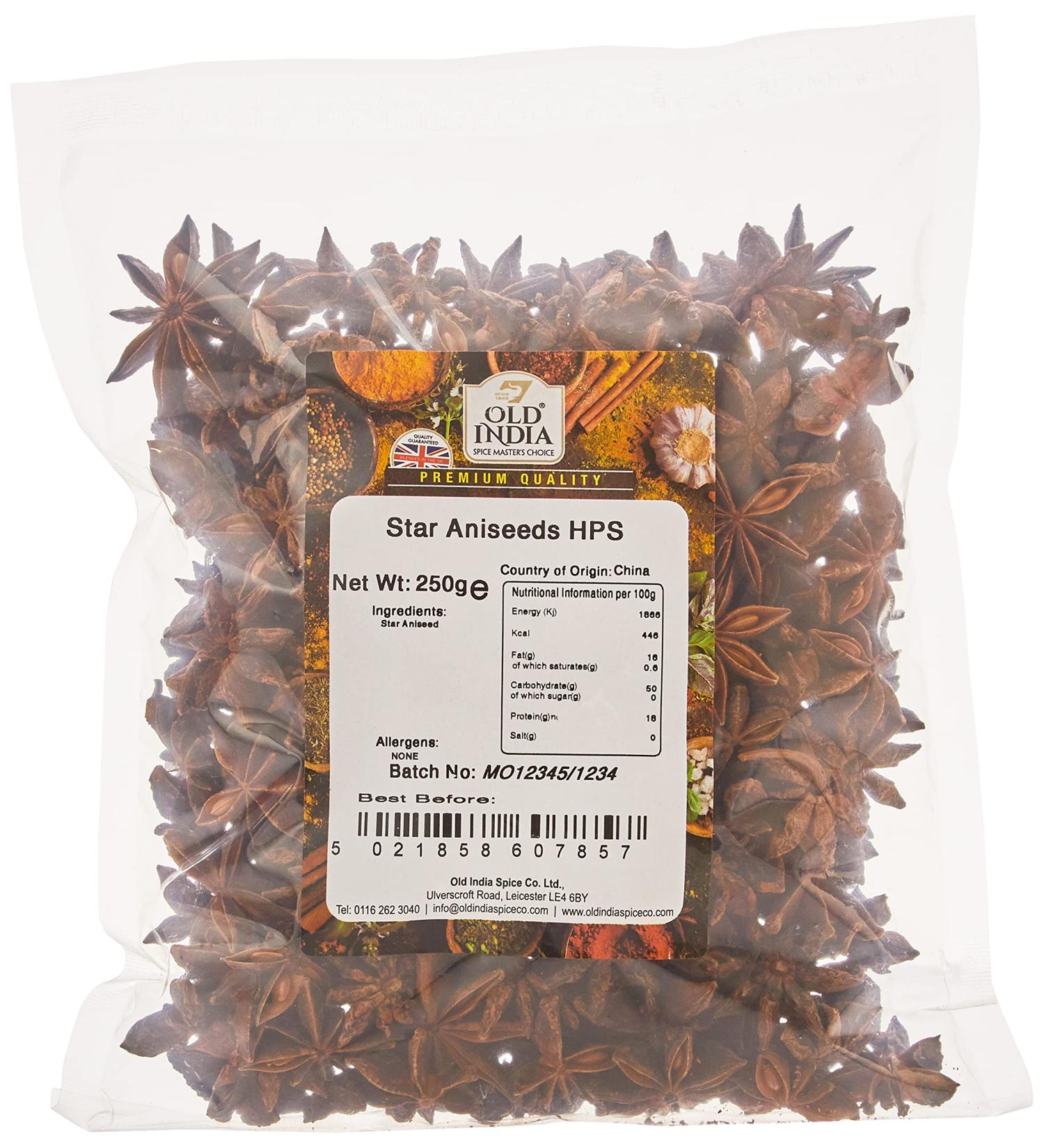 Old India Star Aniseeds HPS 250g - Buy Online on GoSupps.com