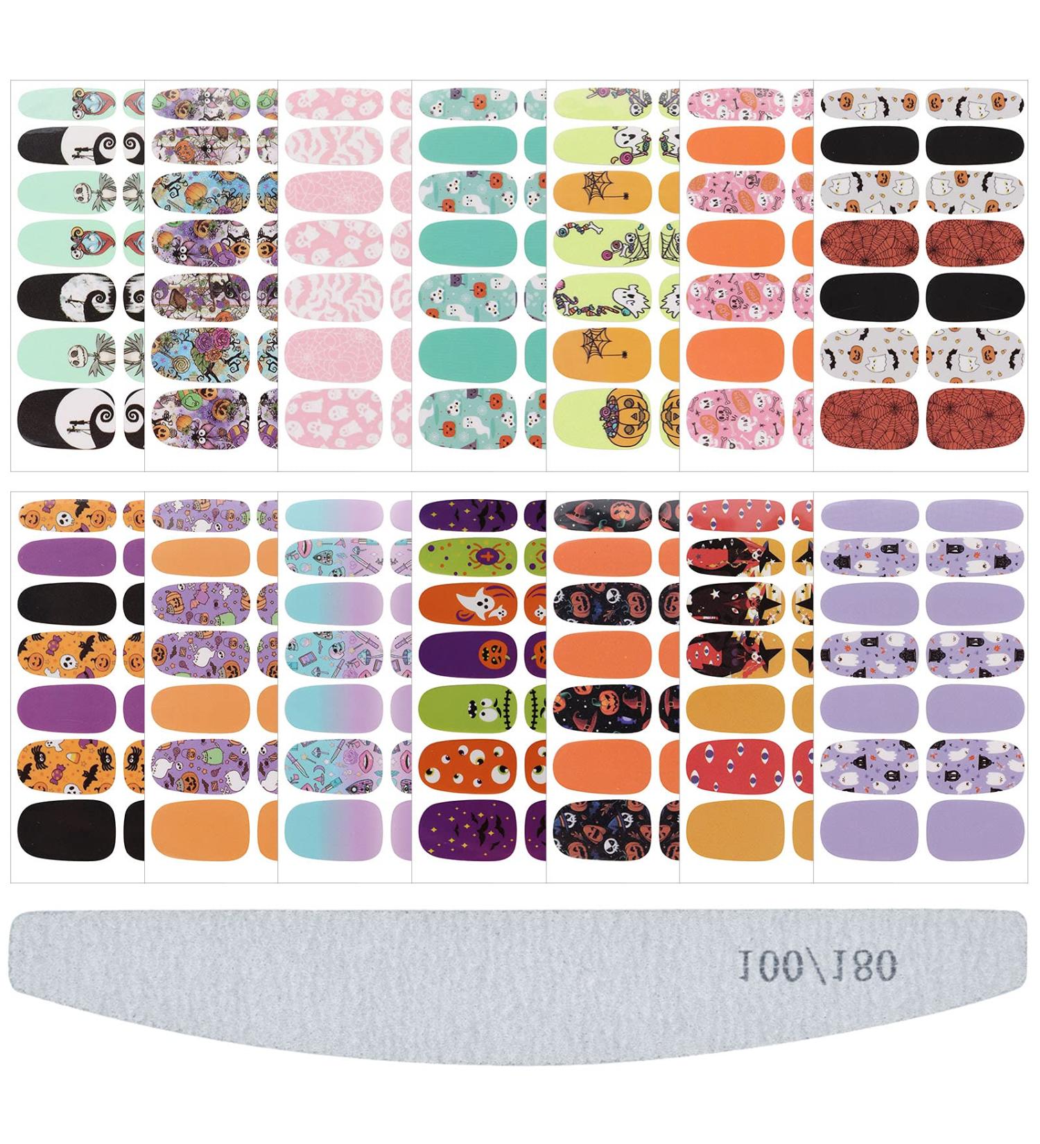 EBANKU 14 Sheets Cute Halloween Nail Polish Stickers for Girls & Women - Buy Online on GoSupps.com