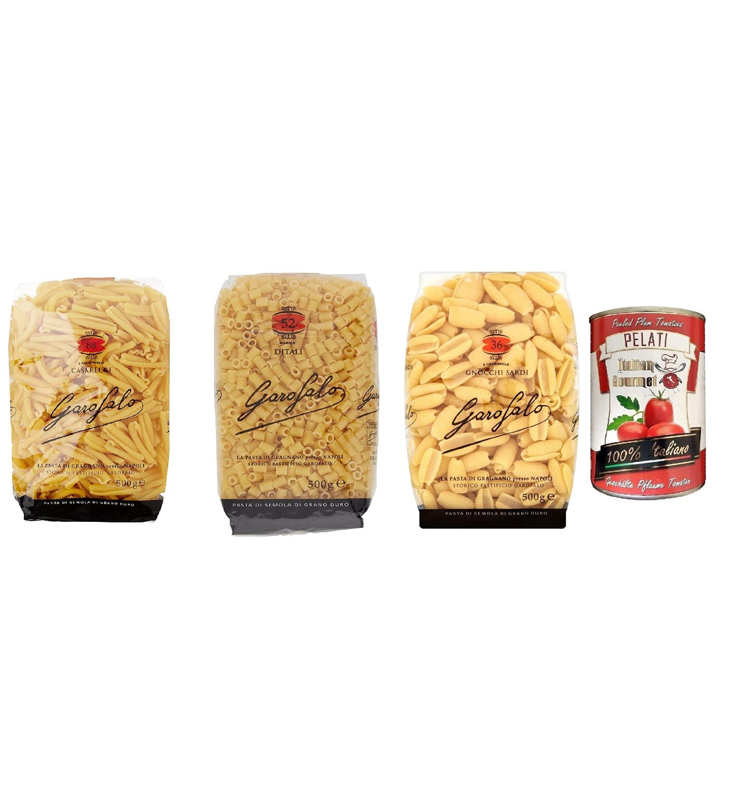  Italian Gourmet E.R. Garofalo Casarecce Ditali Gnocchi Sardi 500g + Italian Gourmet 100% Italian 400g (Pack of 3) - Buy Online on GoSupps.com