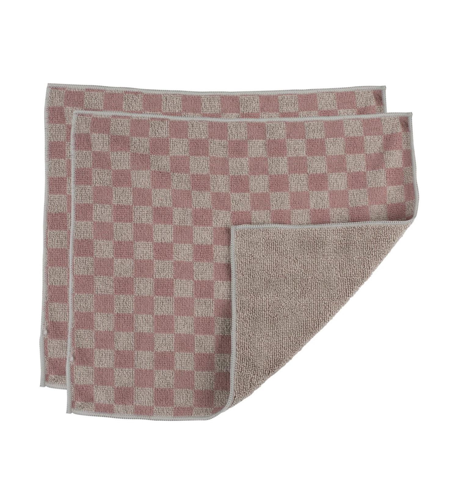 Casabella Microfiber 12" x 14" Cleaning Cloths, Two-Tone (Pack of 2), 1 EA, Grey Stainless Steel, 2 Count