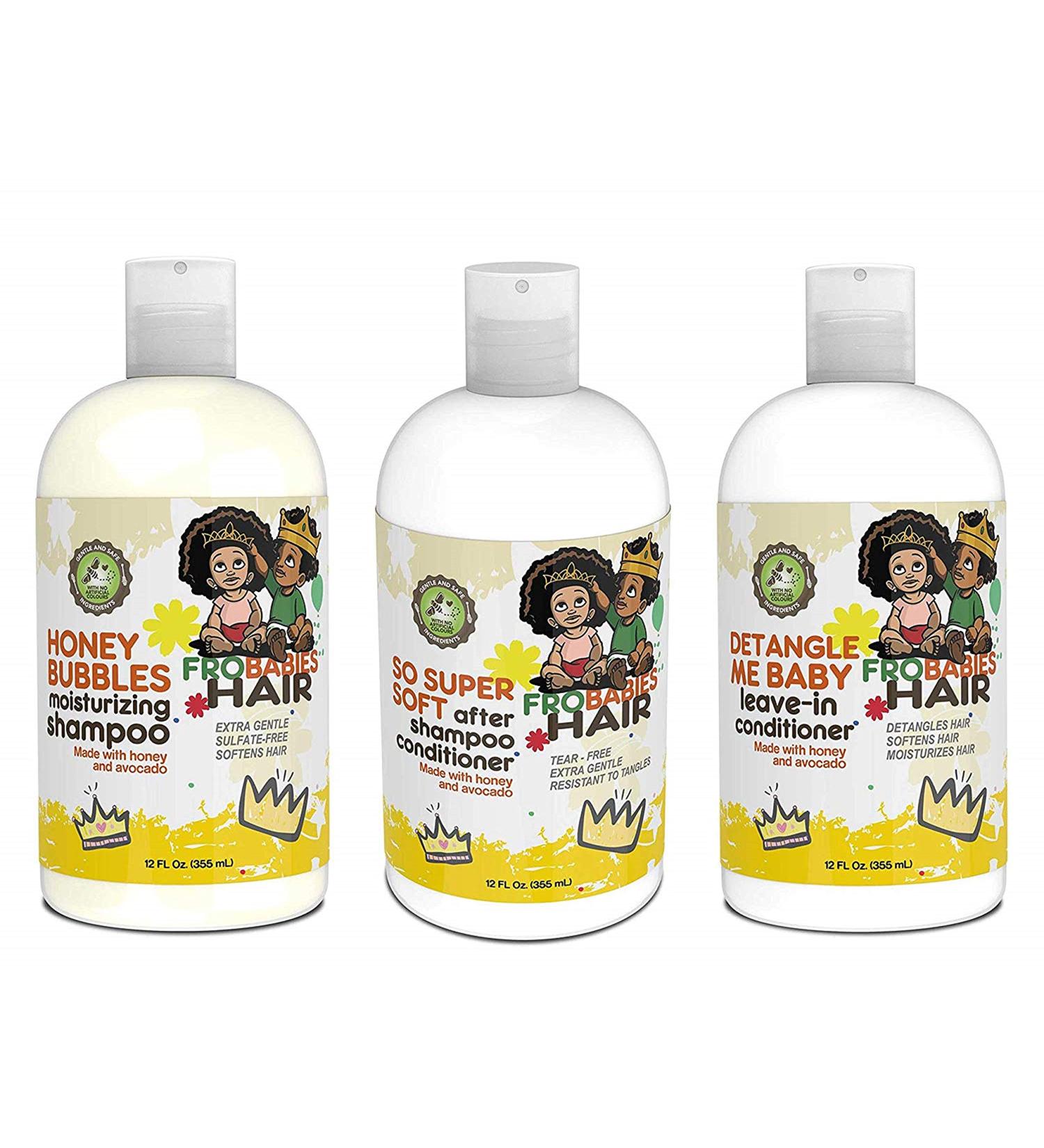 Frobabies Hair Honey Bubbles Shampoo, Conditioner & Leave In - Moisturizing & Detangling Formula - Buy Online on GoSupps.com