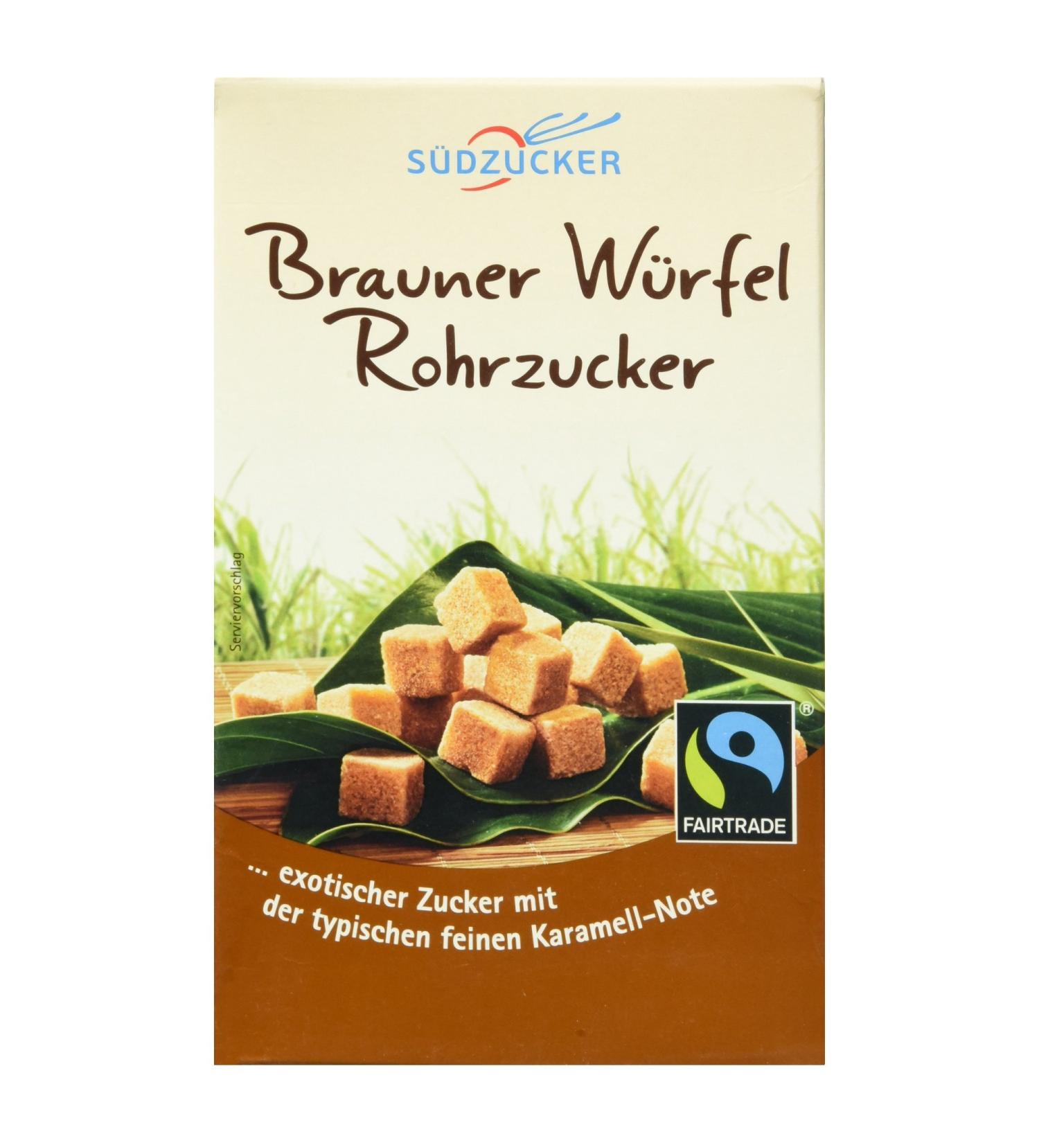 S dzucker Brown Cube Cane Sugar - Fair Trade 500g | Premium Sweetener for International Shipping - Buy Online on GoSupps.com