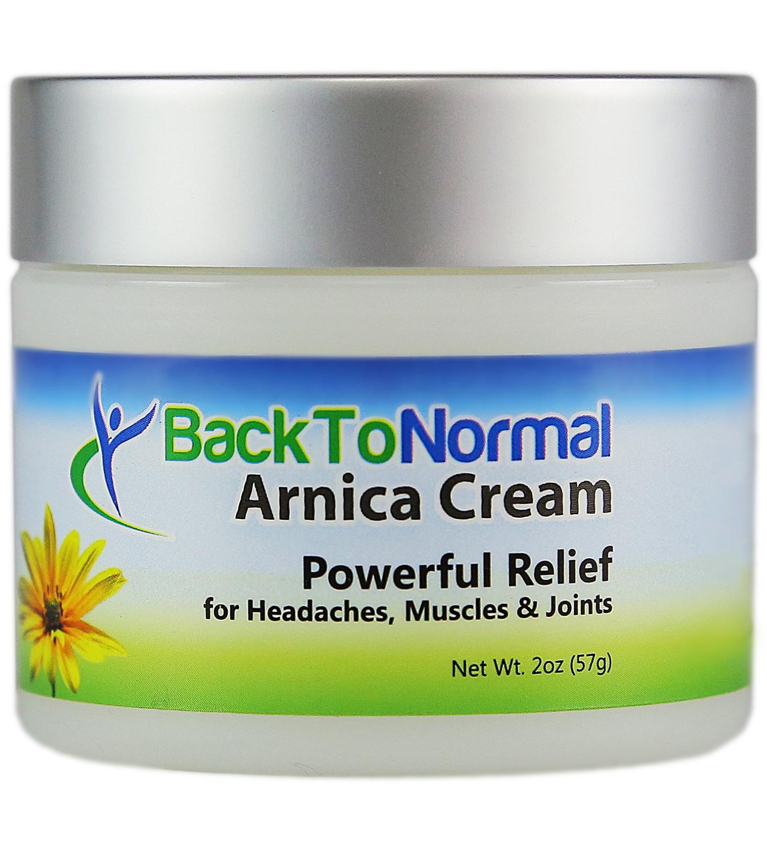 Back To Normal Arnica Cream - Extra Strength 2 oz | FDA Registered Pain Relief for Joints & Muscles - Buy Online on GoSupps.com