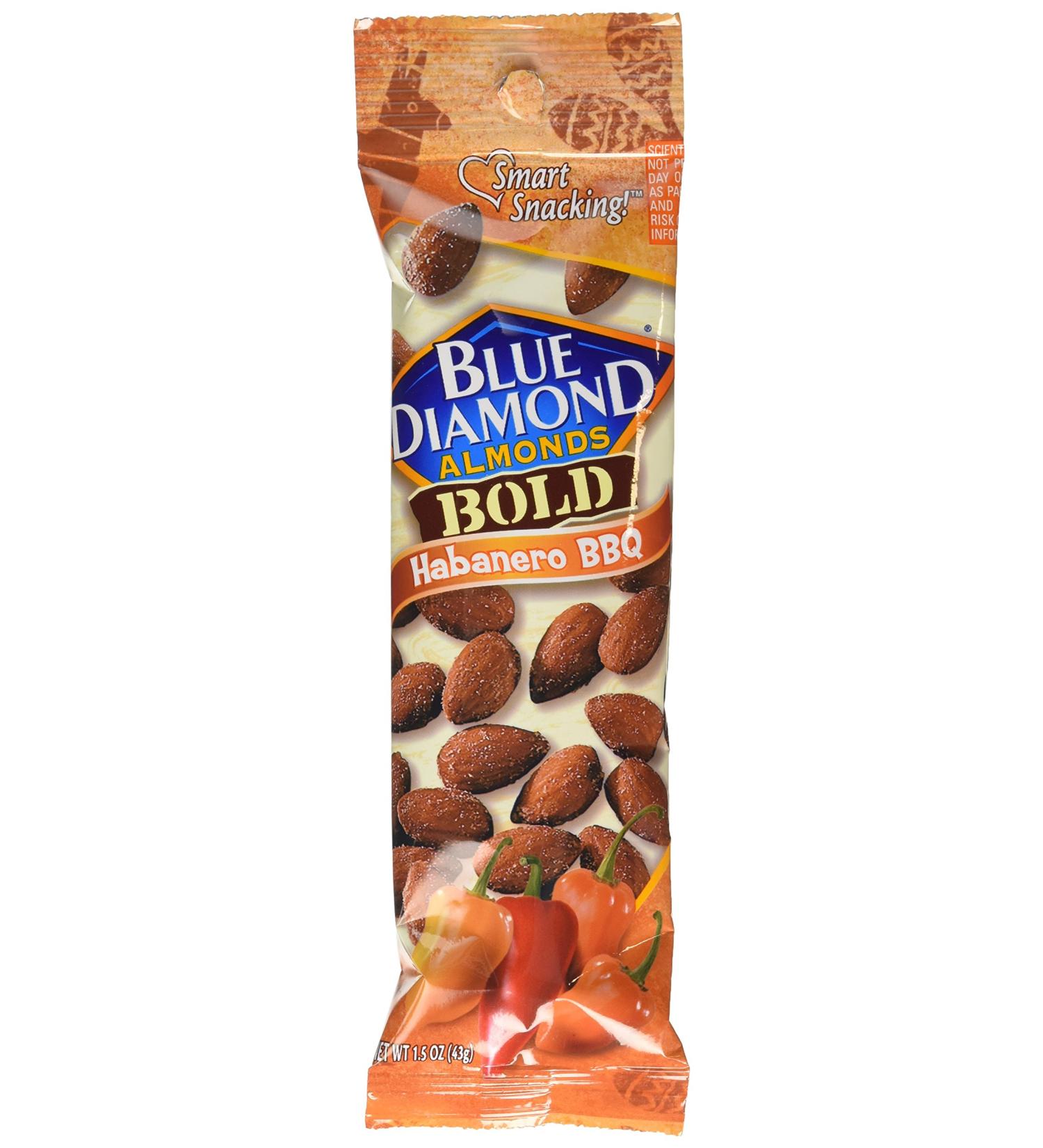 Blue Diamond Almonds Bold Habanero BBQ 1.5 oz - Pack of 24 | Healthy Snack - Buy Online on GoSupps.com