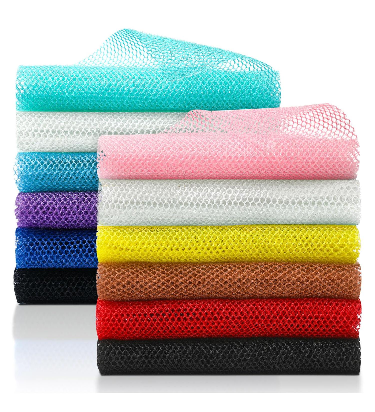 Preboun 12-Piece African Exfoliating Net Set | Nylon Body Scrubber & Washcloth | 10 Colors for Daily Shower Use - Buy Online on GoSupps.com