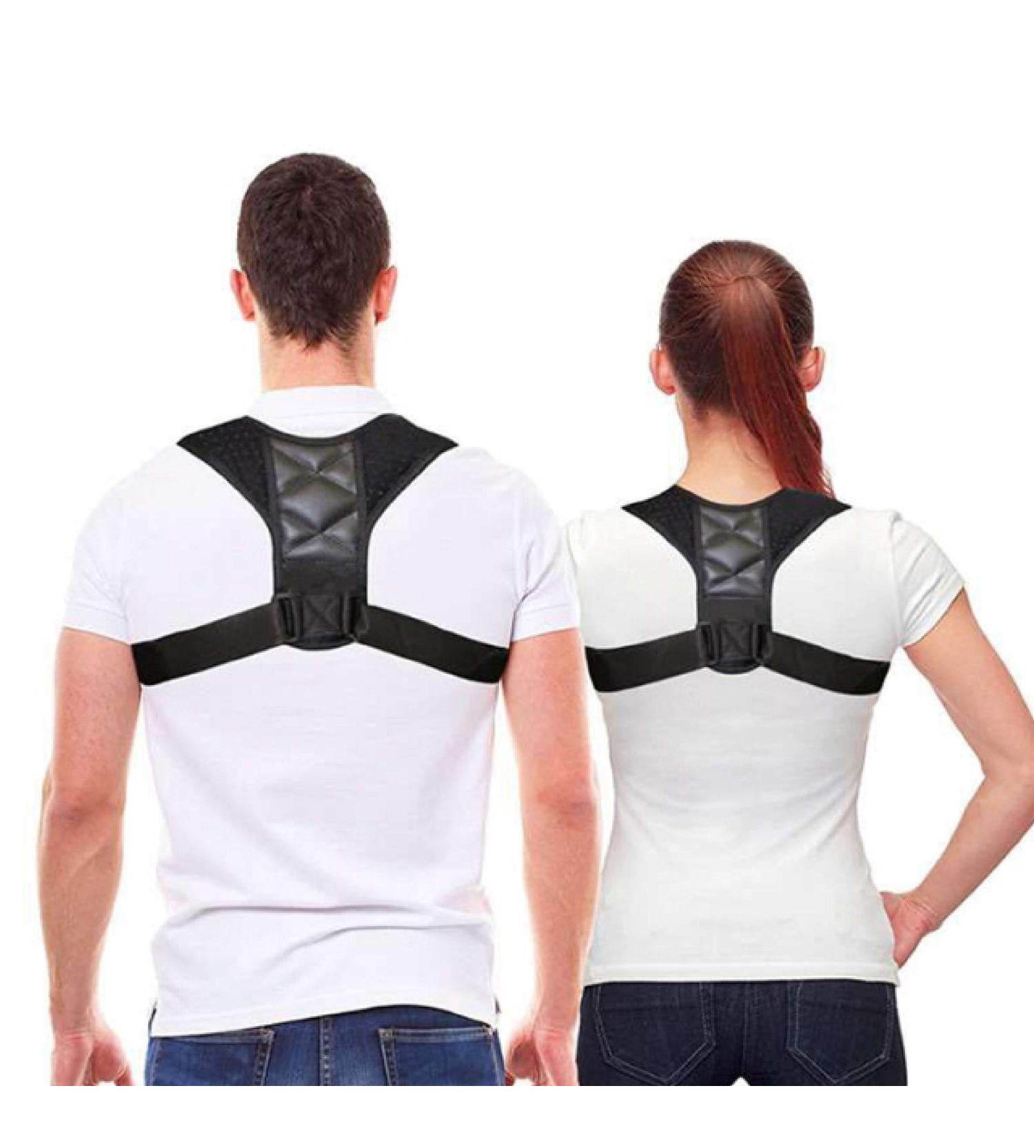 Adjustable Posture Corrector for Men & Women - Comfortable Upper Back Brace for Shoulder Support - Corrector de postura - Buy Online on GoSupps.com