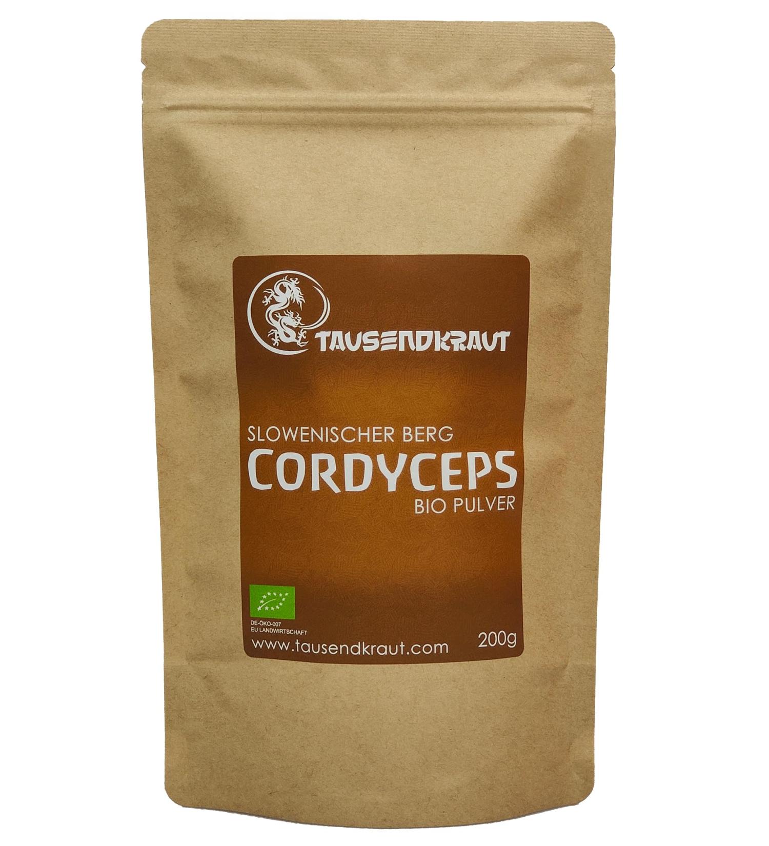 Cordyceps Bio Powder 200g - Premium EU Production - Sustainable German Brand - High Safety Standards - Wildcrafted from Slovenia - Buy Online on GoSupps.com