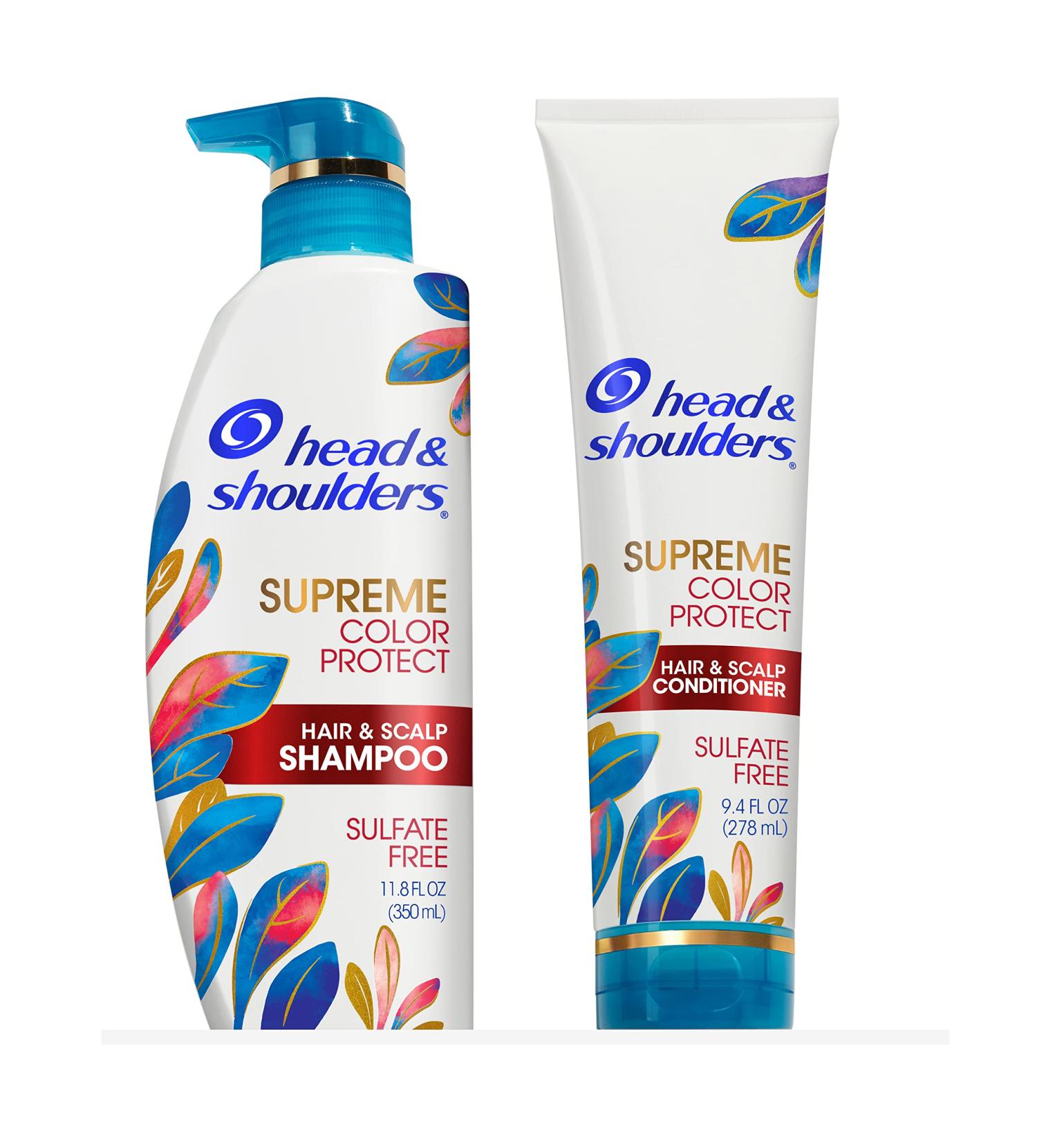 Head & Shoulders Supreme Color Protect Dandruff Shampoo & Conditioner with Argan Oil and Manuka Honey - 11.8oz & 9.4oz - Buy Online on GoSupps.com