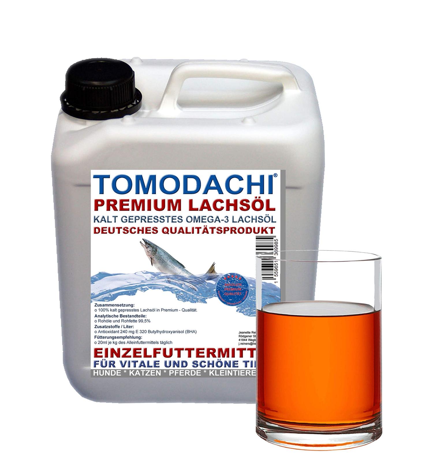 Tomodachi Premium Cold Pressed Salmon Oil for Cats - 5L Canister | High Omega-3 Fatty Acids Nutritional Supplement - Buy Online on GoSupps.com