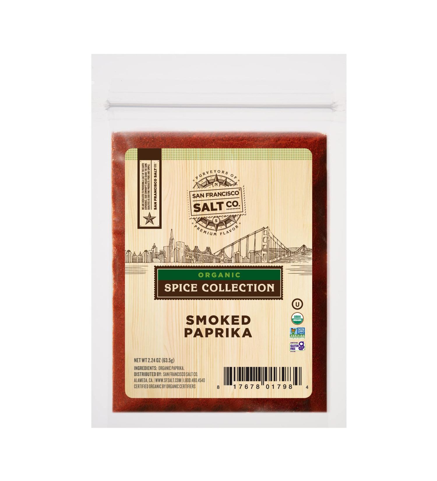 Organic Smoked Paprika 2.24 oz - San Francisco Salt Co. Organic Spice Collection - Buy Online on GoSupps.com