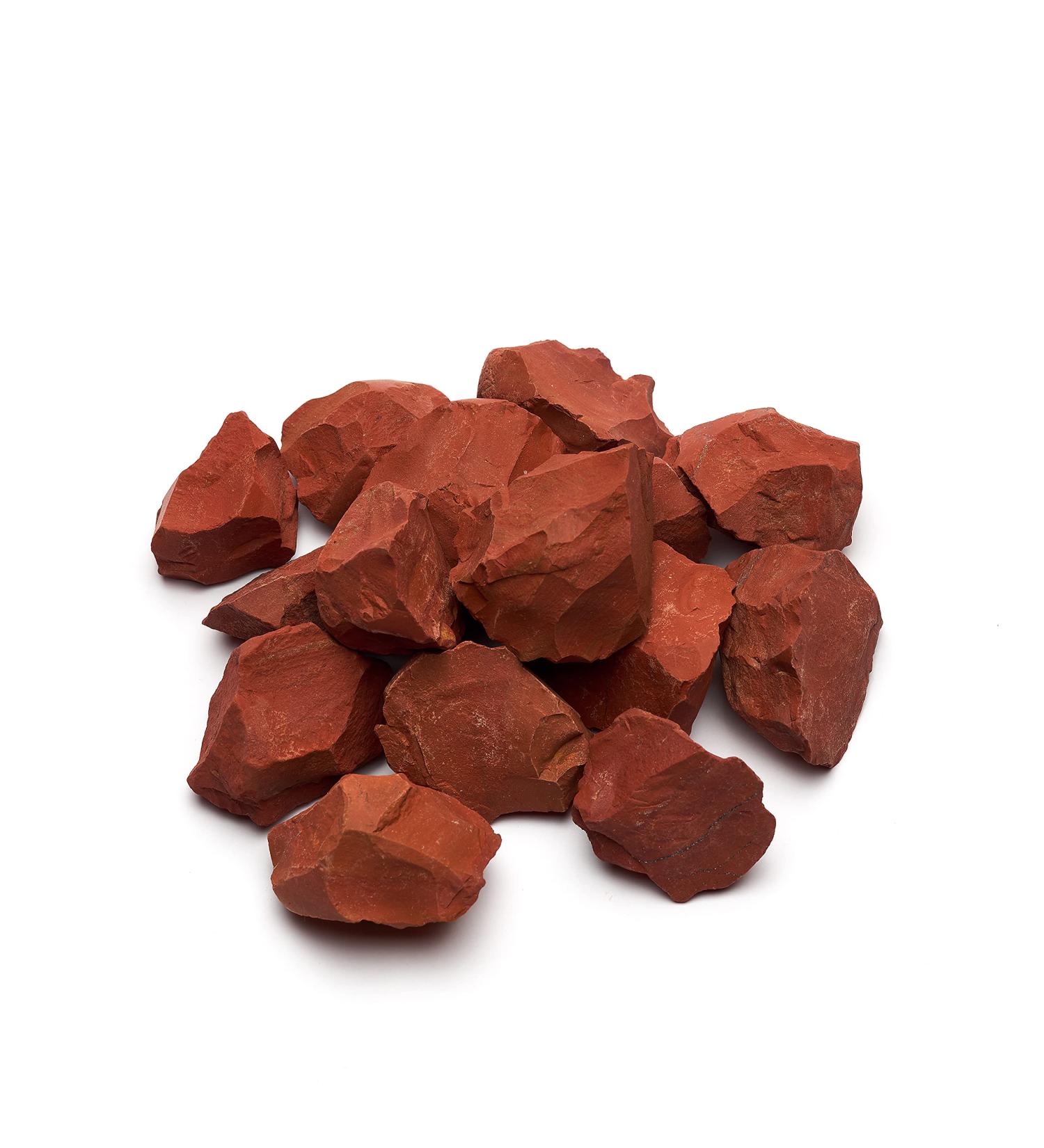 Puraja Red Jaspis Gemstones Set - 350g Natural Raw Healing Stones for Water Chakra & Versatile Use - Buy Online on GoSupps.com