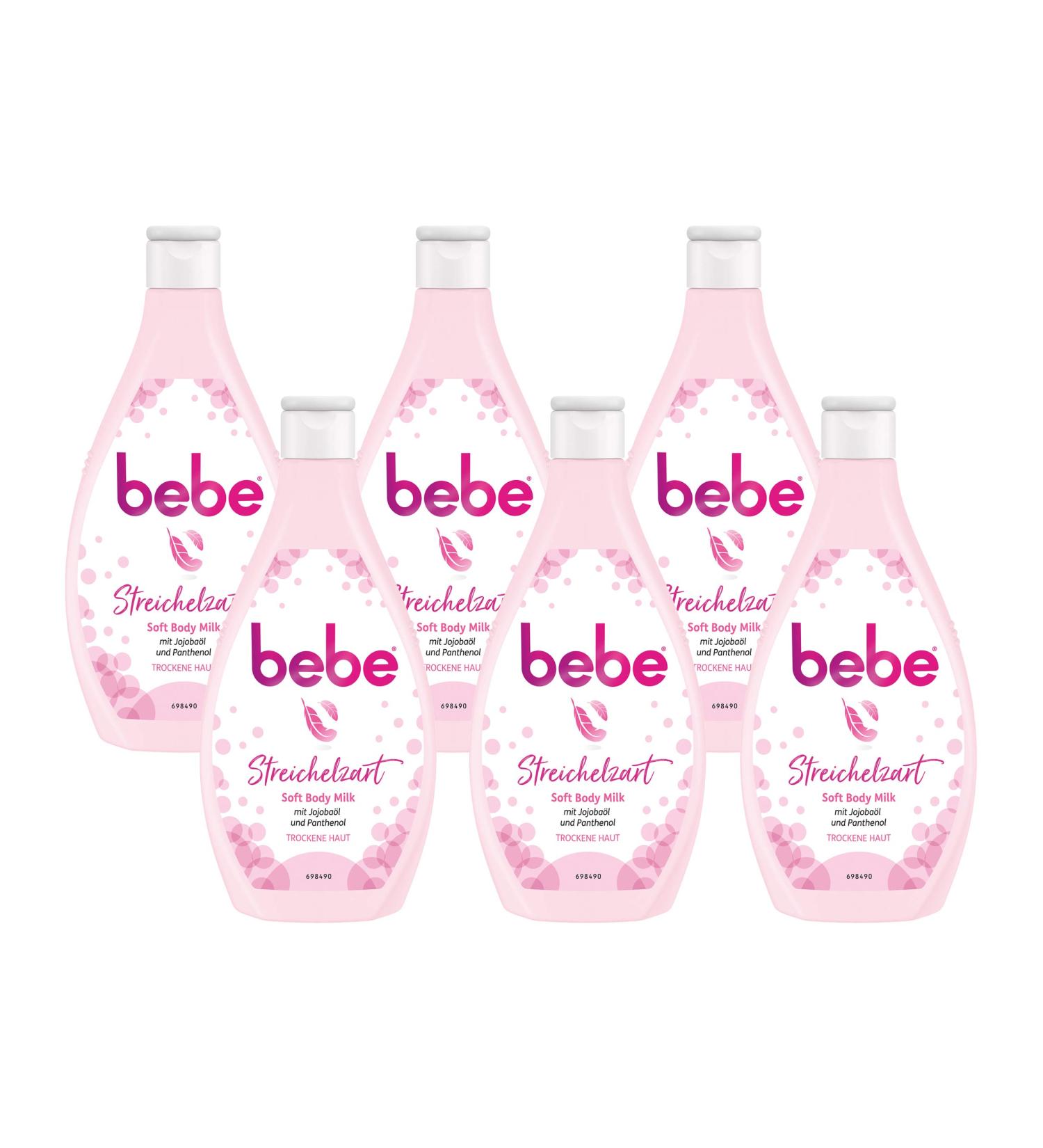 Bebe Body Lotion - Soft Body Milk with Jojoba Oil & Panthenol for Dry Skin | 6 x 400ml - Shop Internationally - Buy Online on GoSupps.com