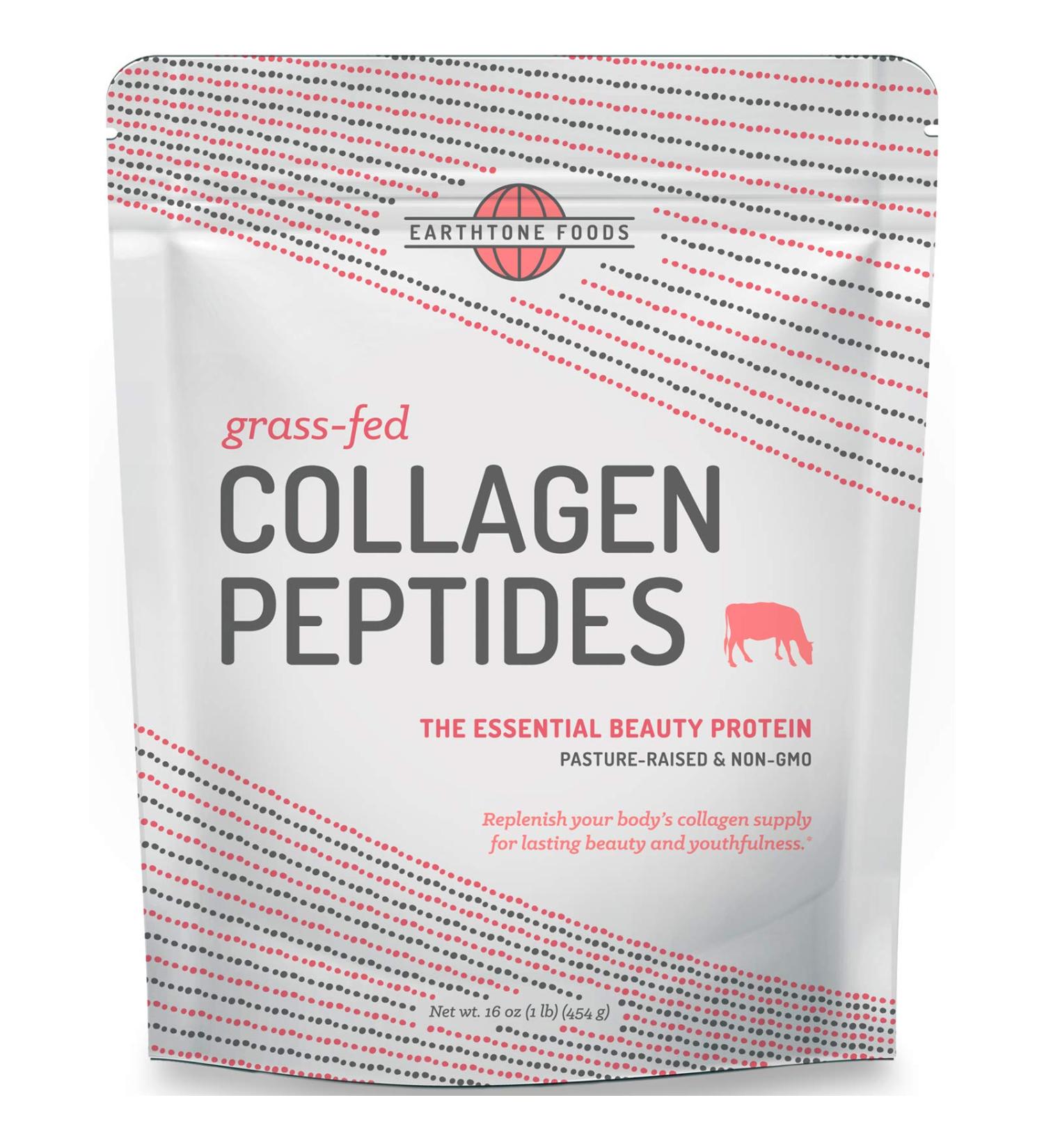 Earthtone Foods Grass-Fed Collagen Peptides Unflavored 16 oz (454 g)