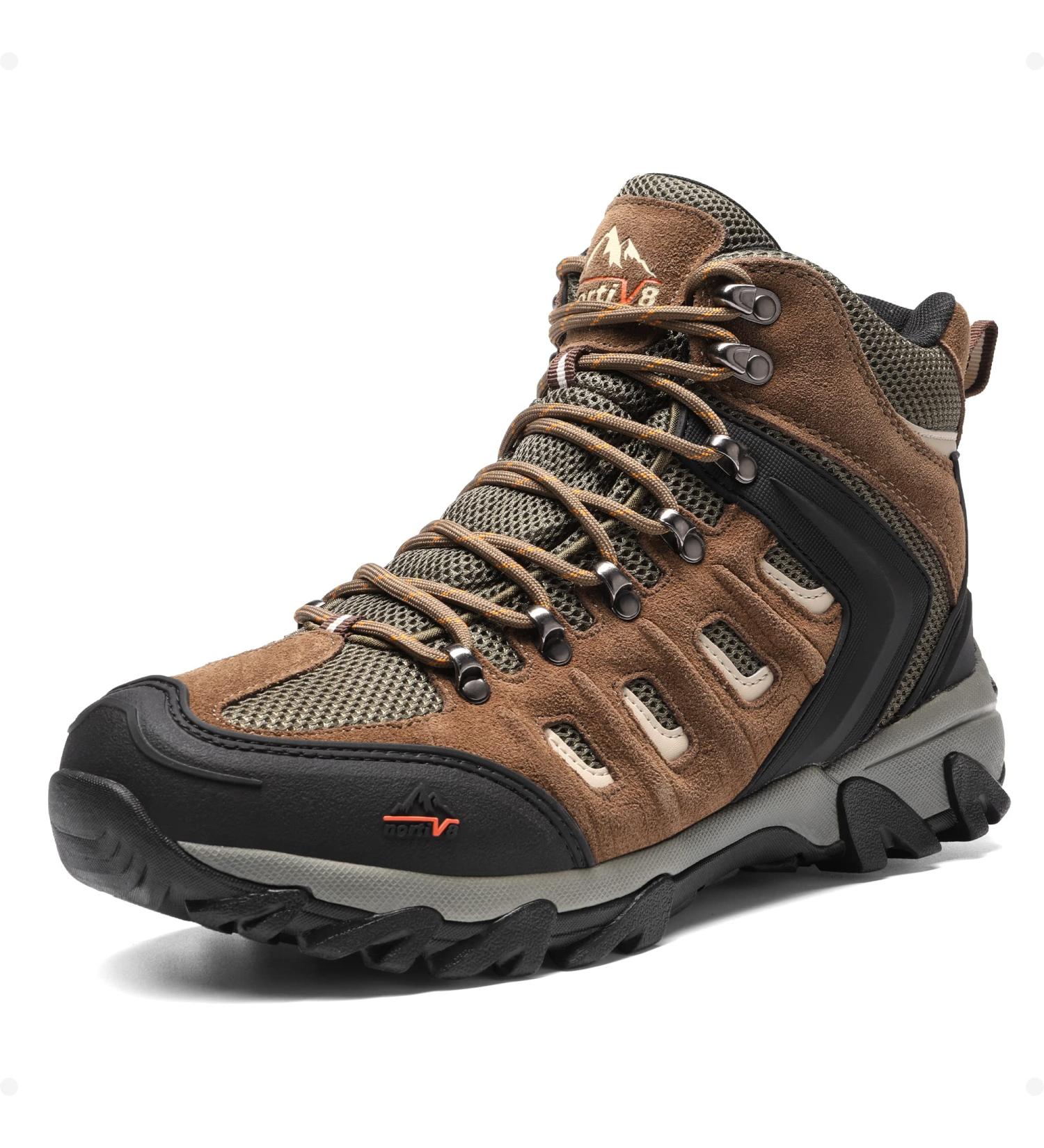 NORTIV 8 Men's Waterproof Hiking Boots - Size 10.5, Brown | Winter & Outdoor Boots - Buy Online on GoSupps.com