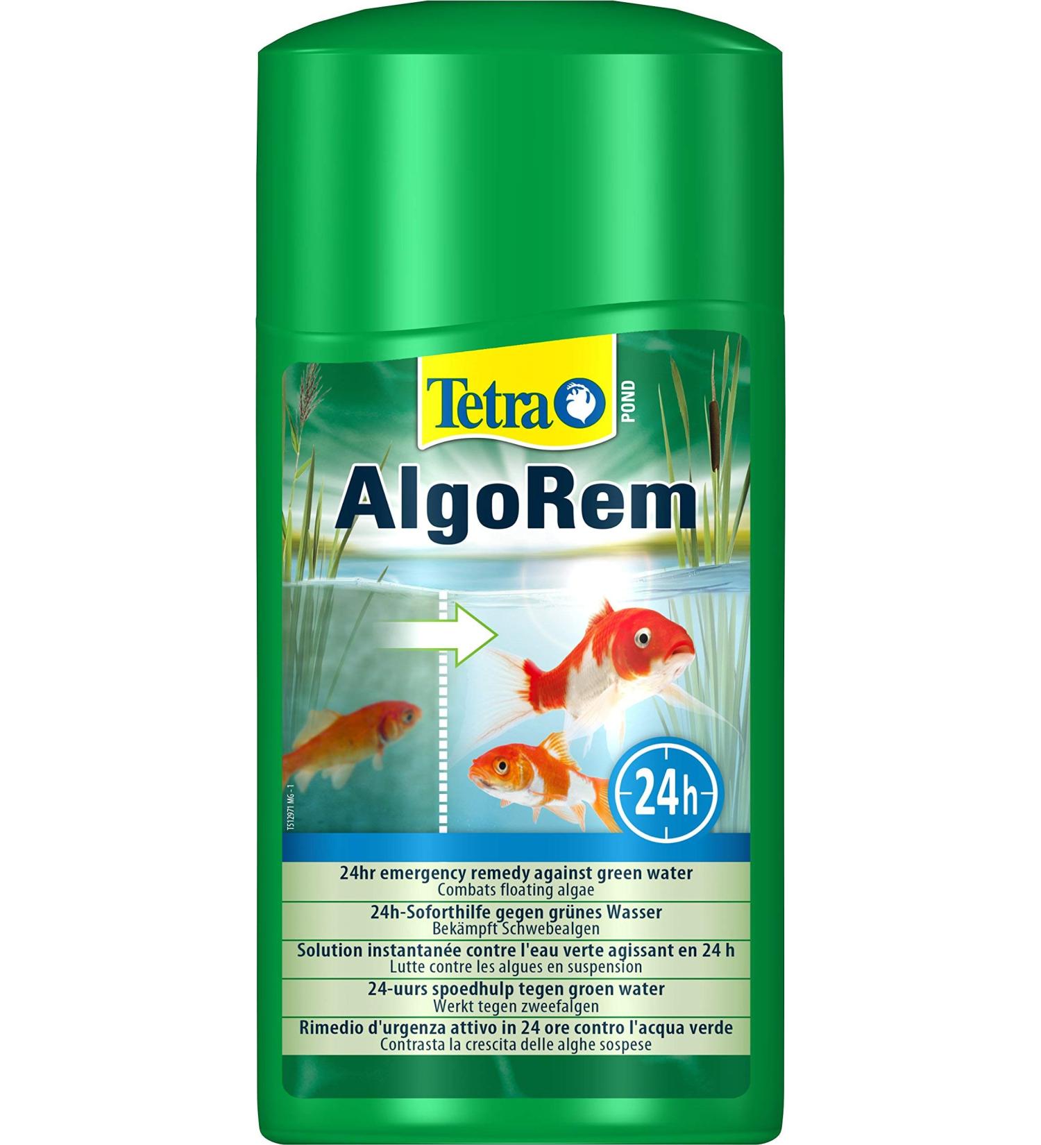 Tetra Pond AlgoRem - 1L Green Water Treatment | 24-Hour Emergency Aid Against Floating Algae for Garden Ponds - International Shipping Available - Buy Online on GoSupps.com