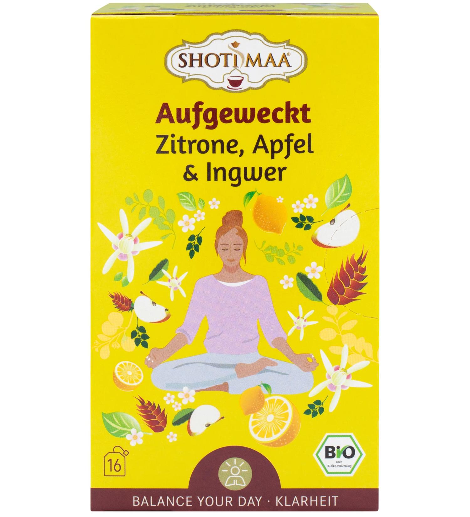  Shoti Maa Shoti Maa Awakened Organic Ayurvedic Tea - Lemon Apple and Ginger 32g - Buy Online on GoSupps.com