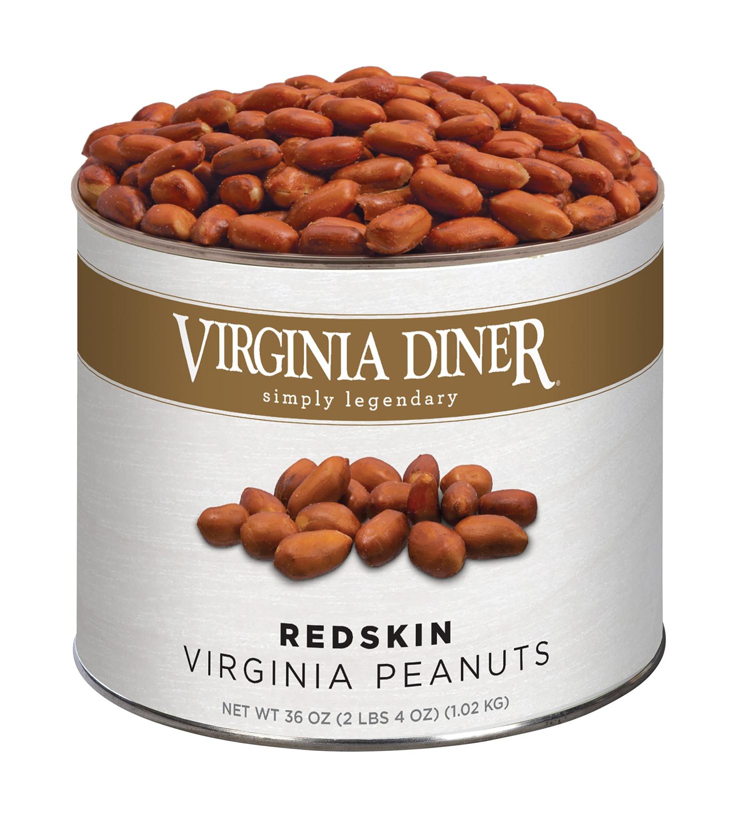Virginia Diner Gourmet Super Extra Large Red Skin Virginia Peanuts 36oz - Traditional Salted Peanuts - 2.25lb Pack | Premium Salted Red Skin Peanuts - Buy Online on GoSupps.com